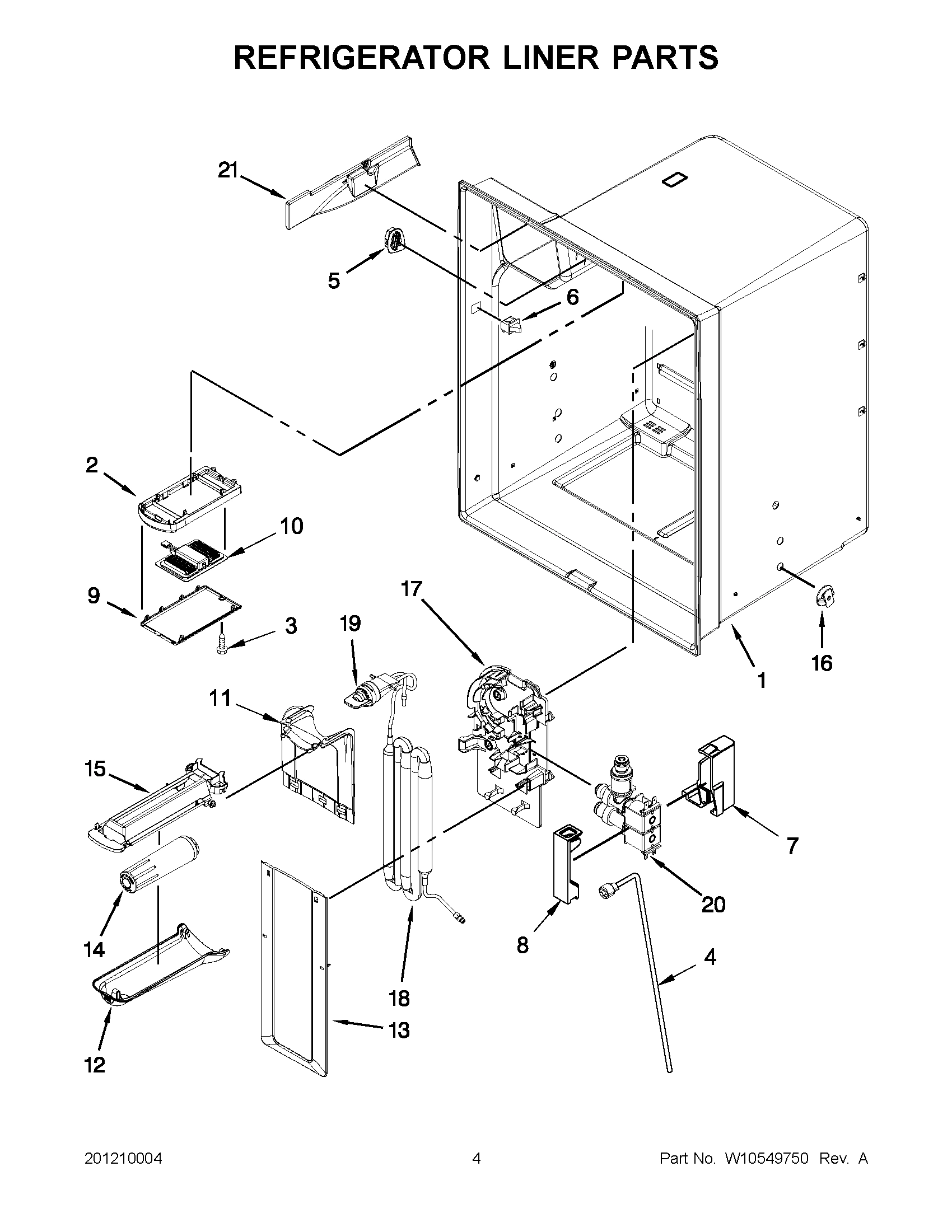 02 - REFRIGERATOR LINER PARTS
