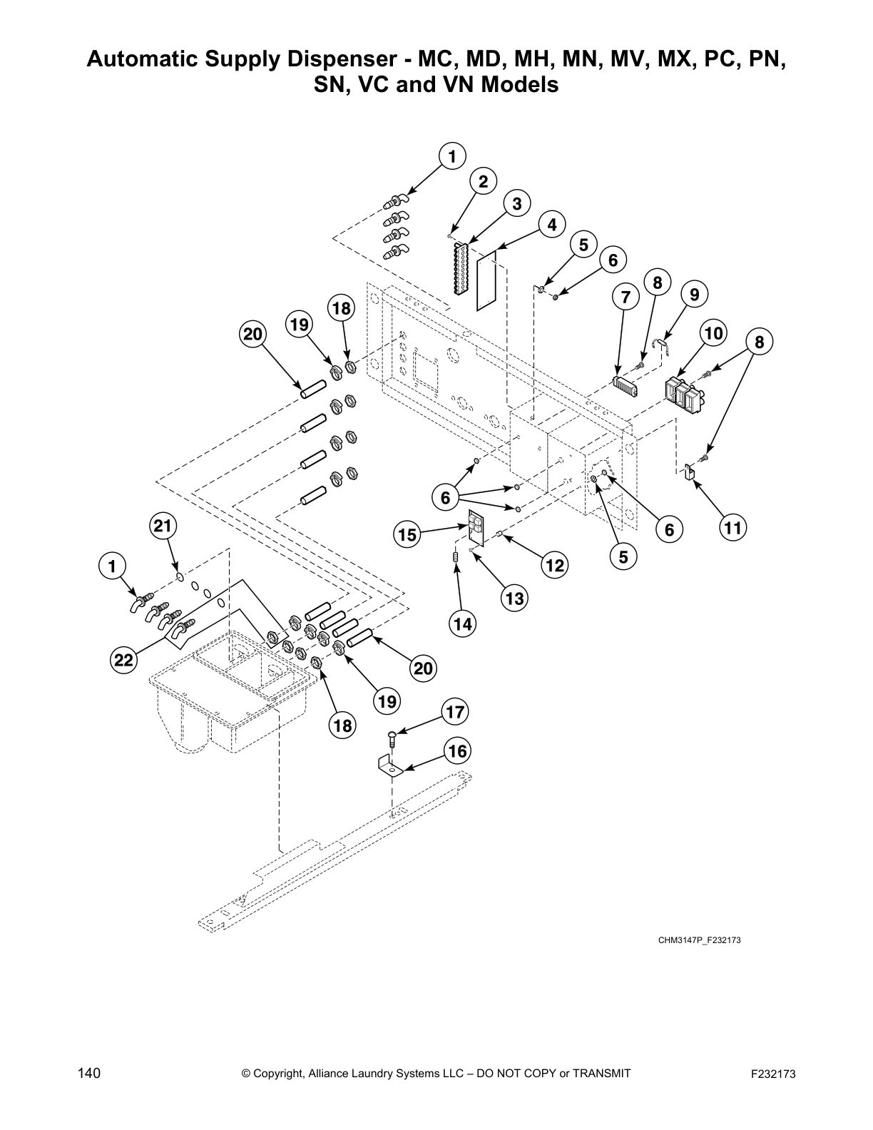 Automatic Supply Dispenser - MC, MD, MH, MN, MV, MX, PC, PN,
SN, VC and VN Models
