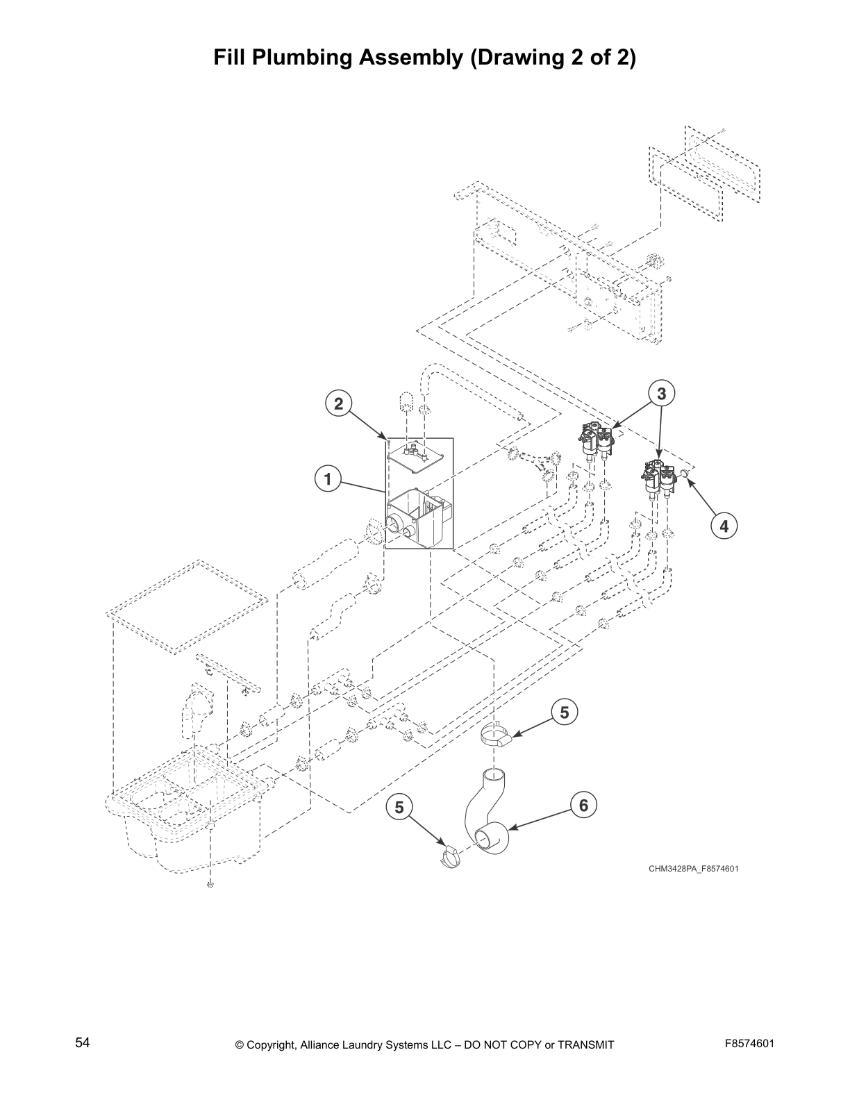 Fill Plumbing Assembly (Drawing 2 of 2)