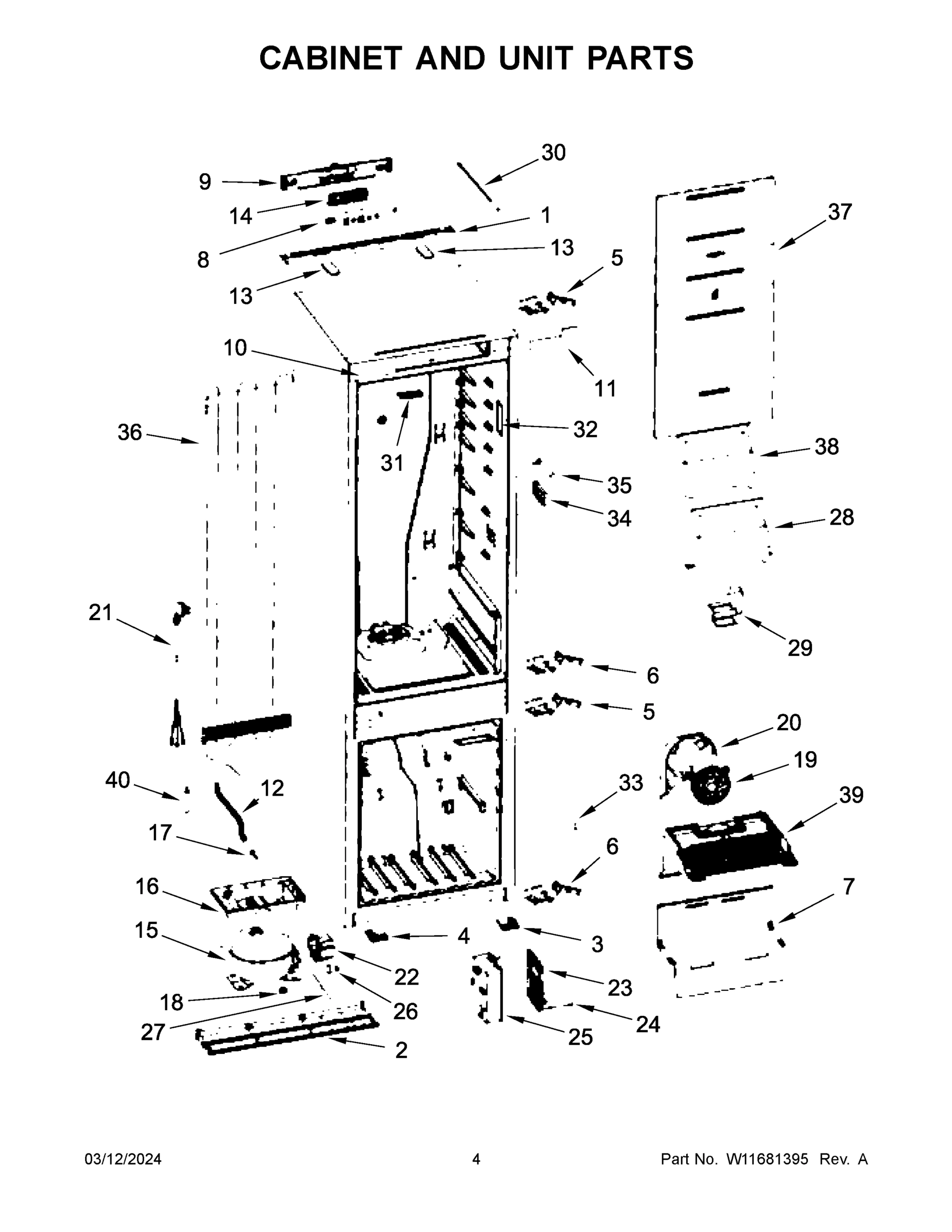 03 - CABINET AND UNIT PARTS