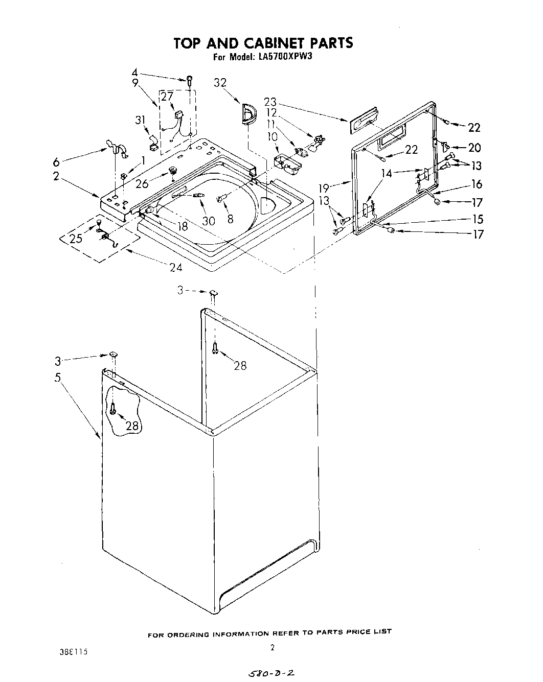 02 - TOP AND CABINET , LITERATURE AND OPTIONAL