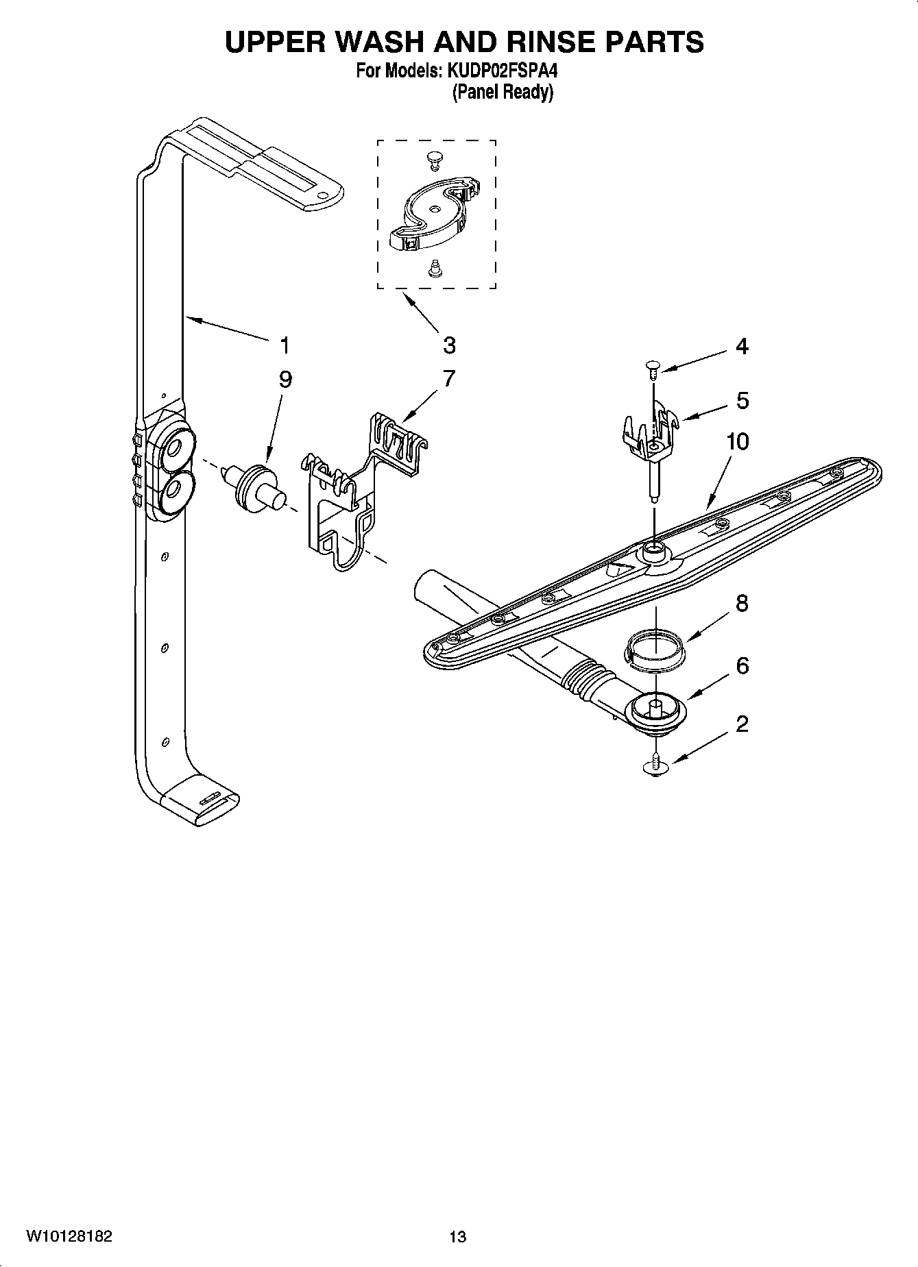 10 - UPPER WASH AND RINSE PARTS
