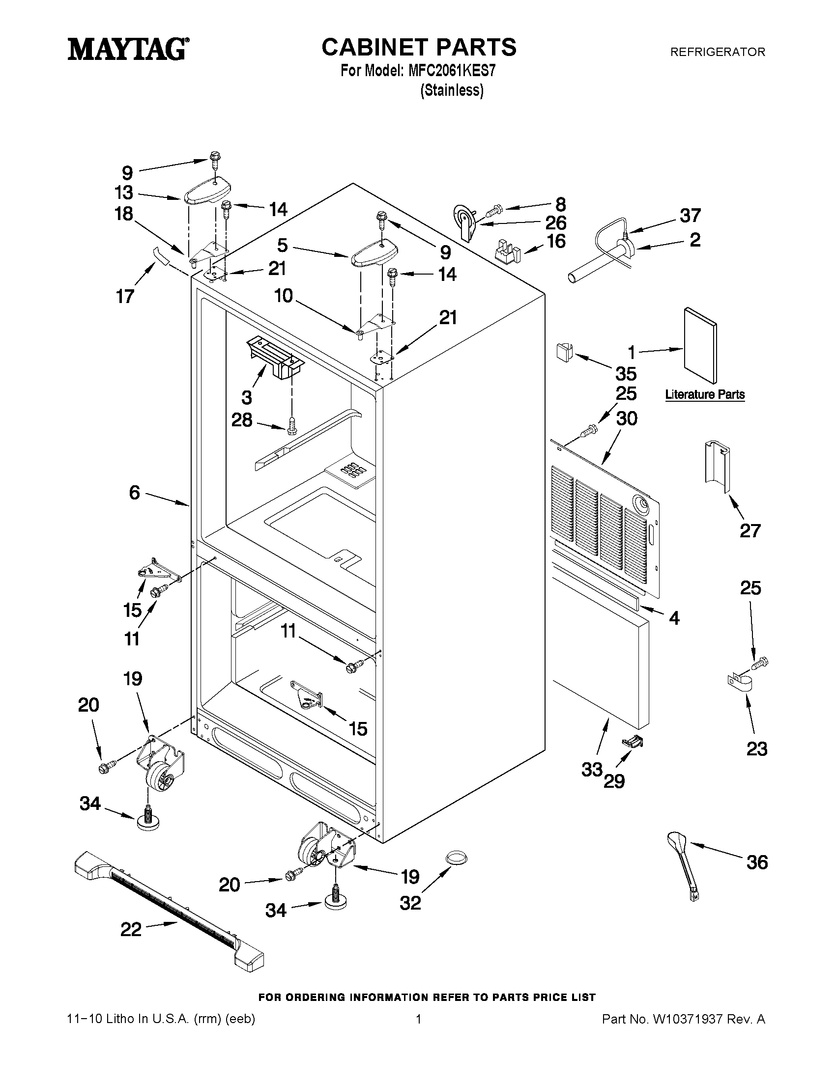 01 - CABINET PARTS