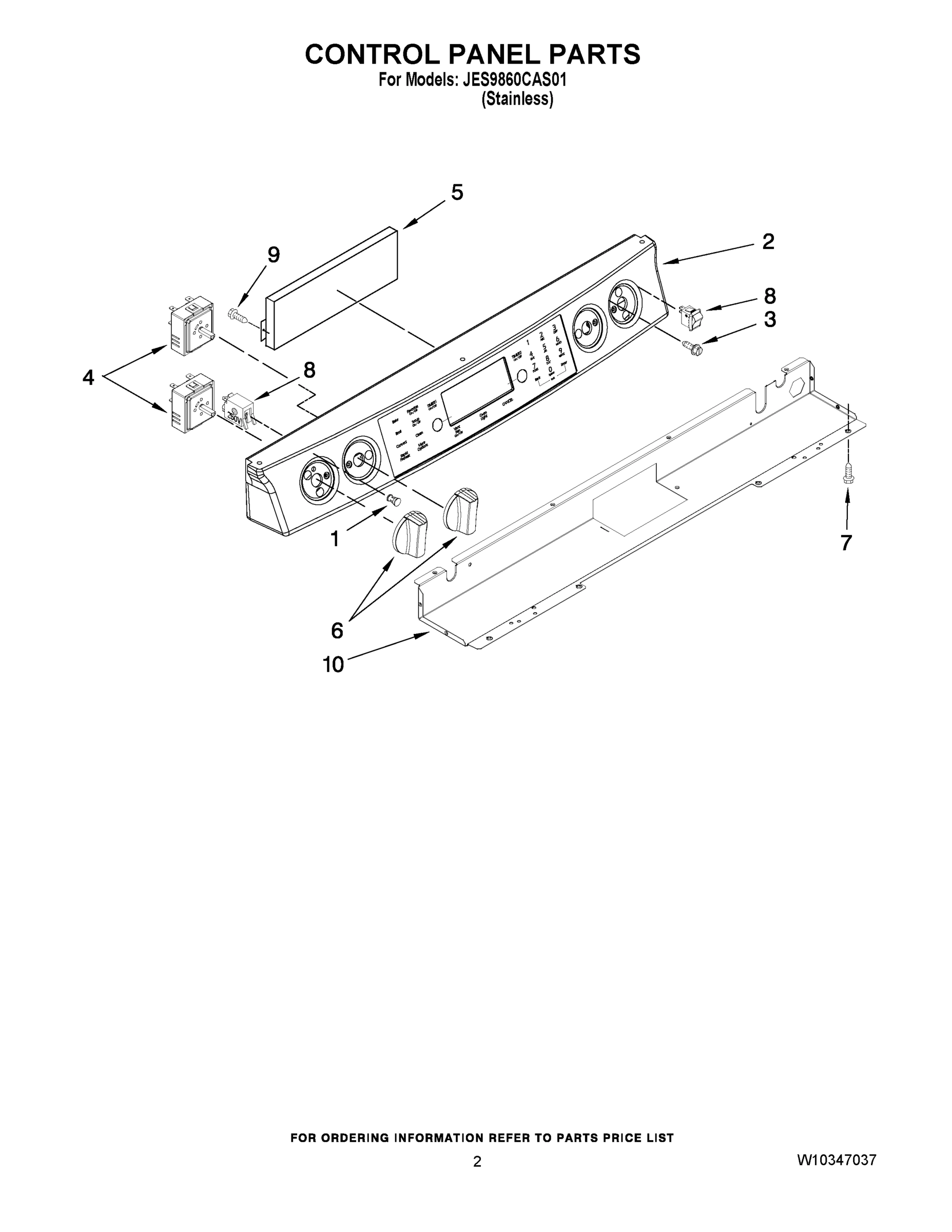 02 - CONTROL PANEL PARTS