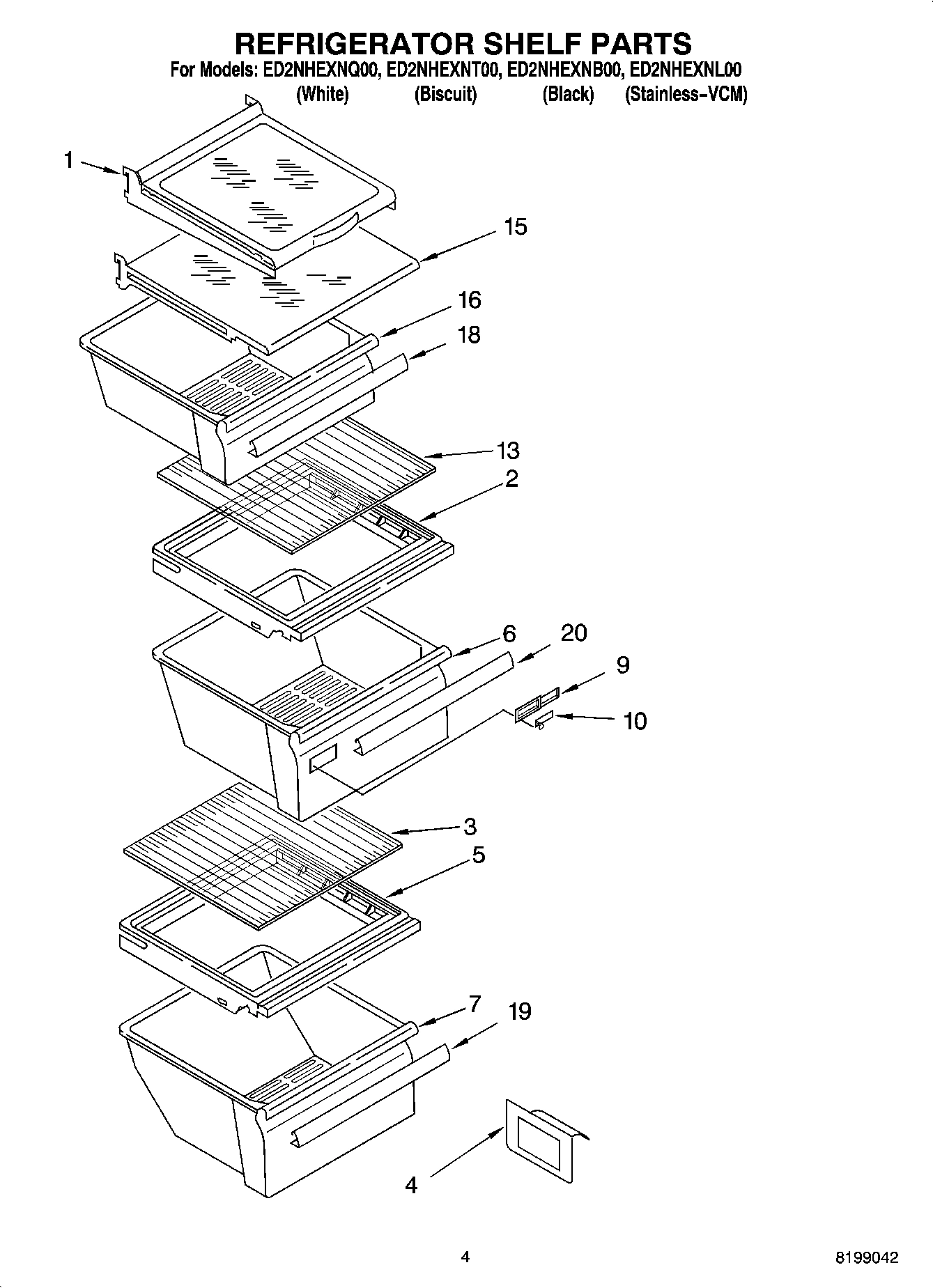 03 - REFRIGERATOR SHELF PARTS