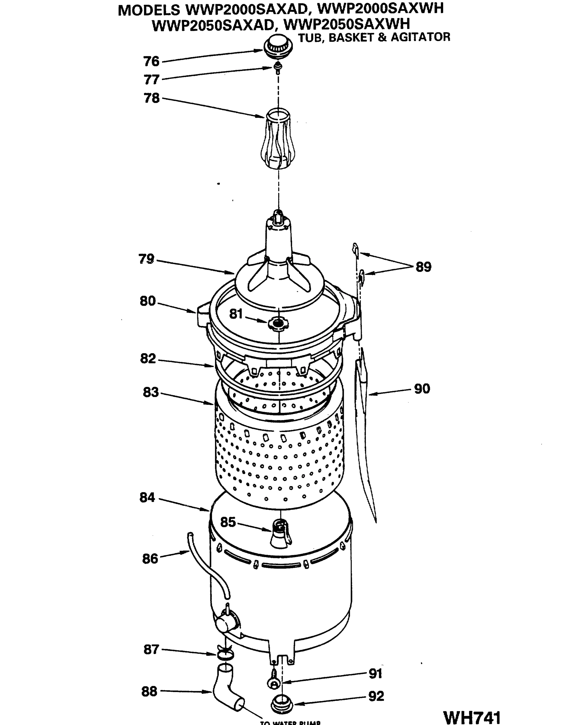 TUB, BASKET & AGITATOR