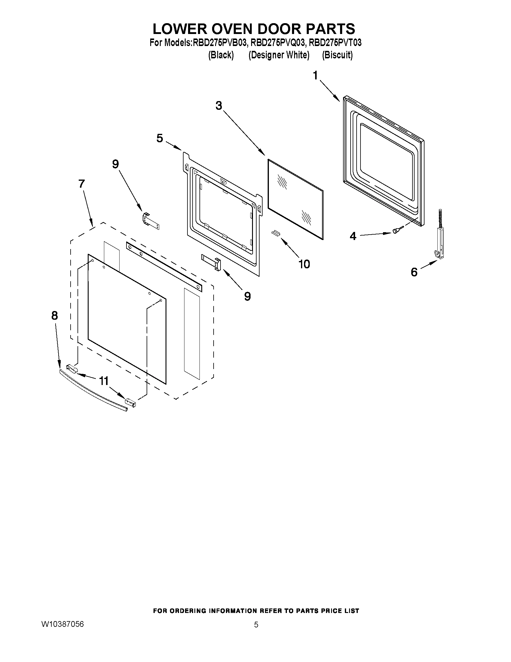 03 - LOWER OVEN DOOR PARTS