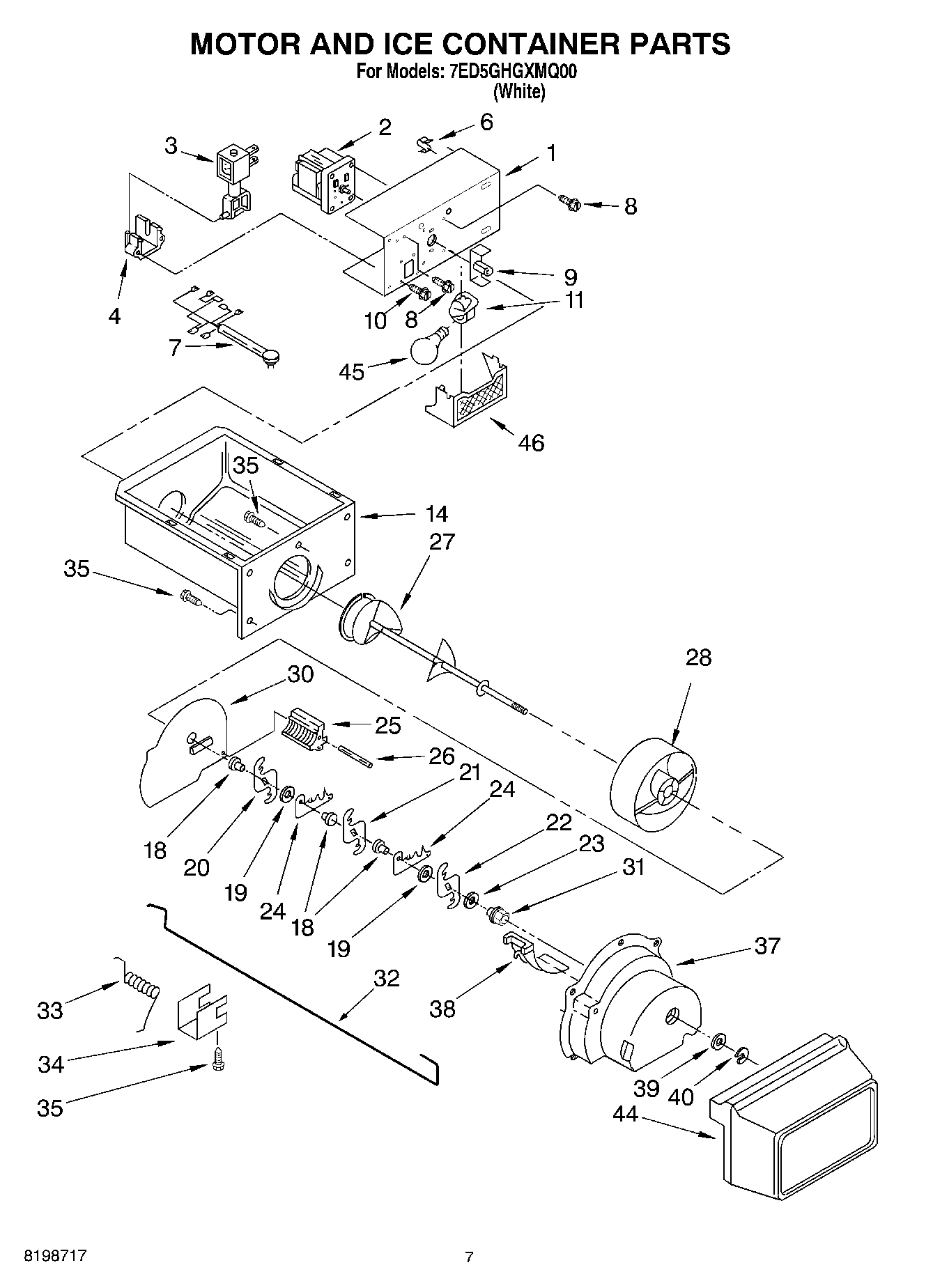 05 - MOTOR AND ICE CONTAINER PARTS