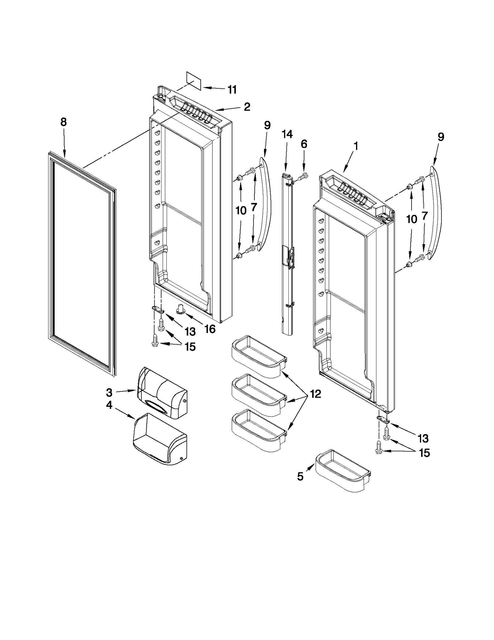 REFRIGERATOR DOOR PARTS