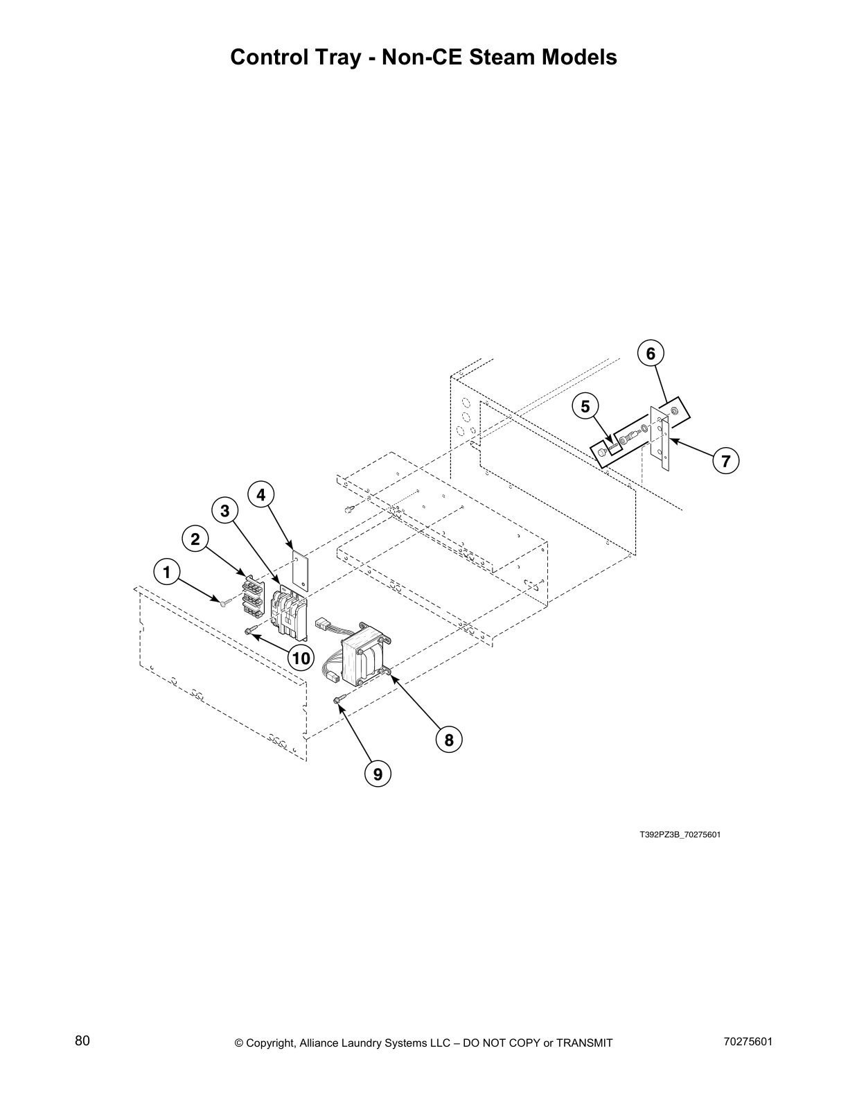 Control Tray - Non-CE Steam Models