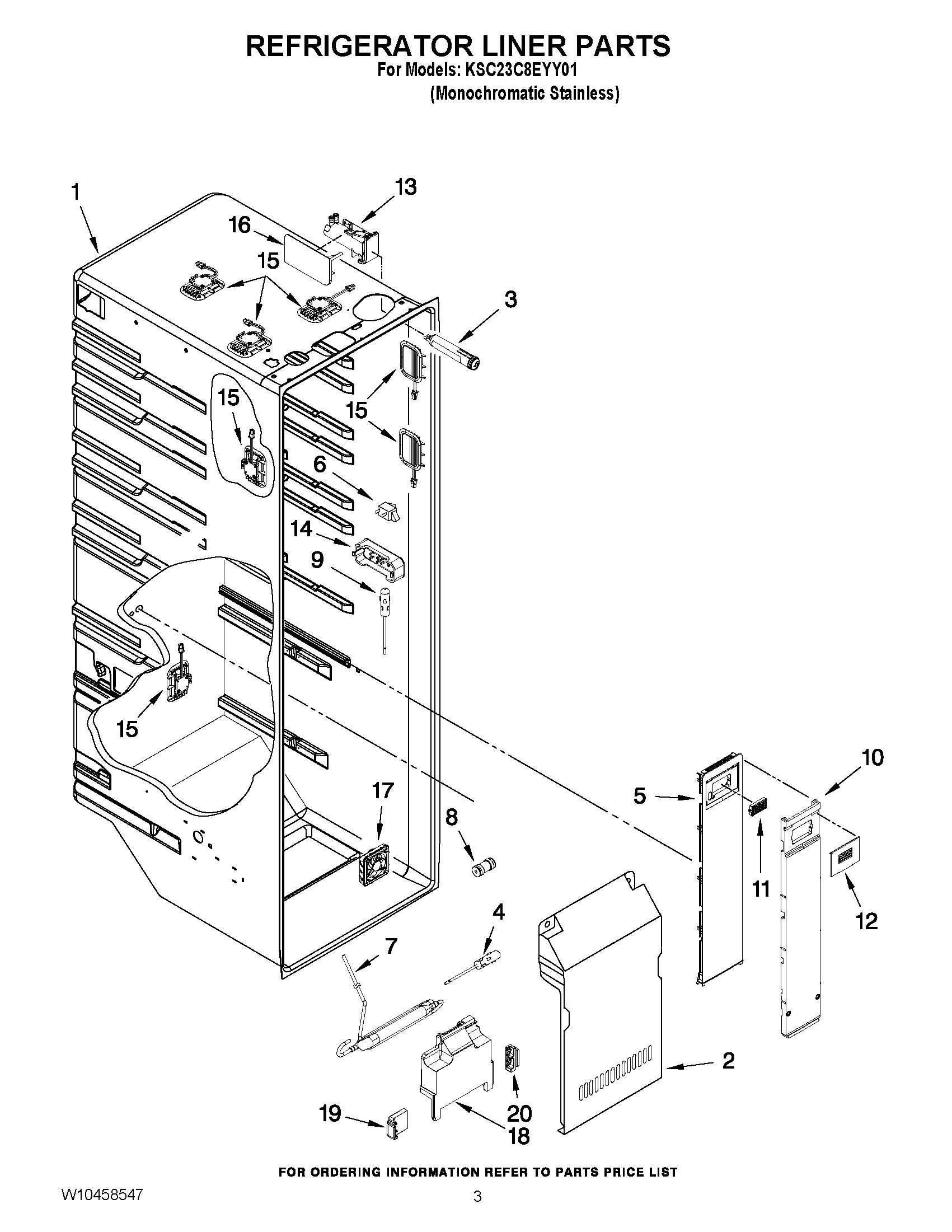 02 - REFRIGERATOR LINER PARTS
