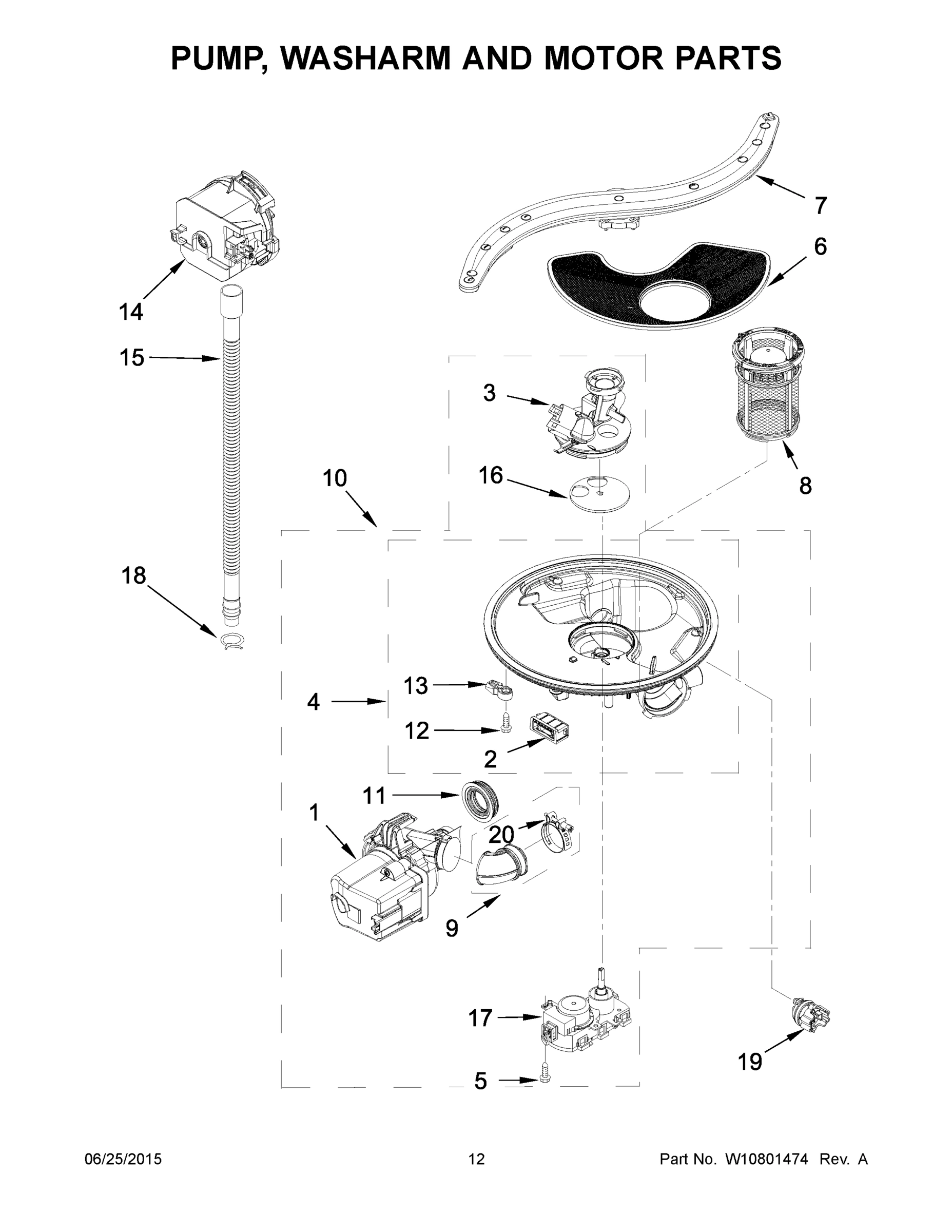 07 - PUMP, WASHARM AND MOTOR PARTS