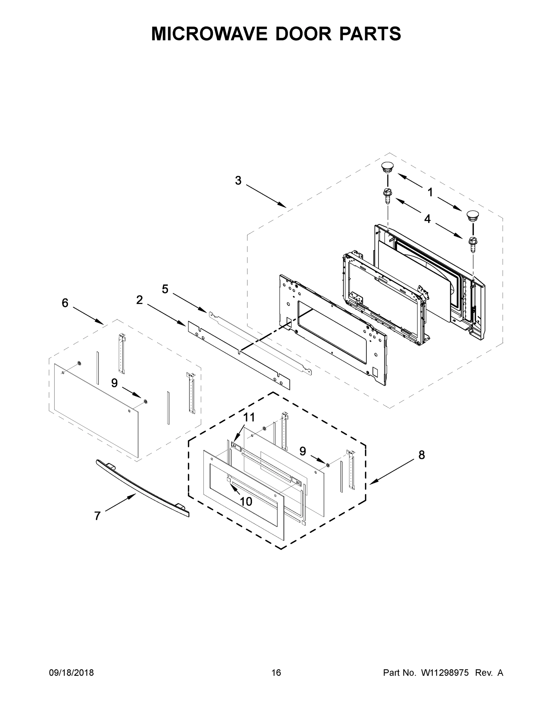 09 - MICROWAVE DOOR PARTS