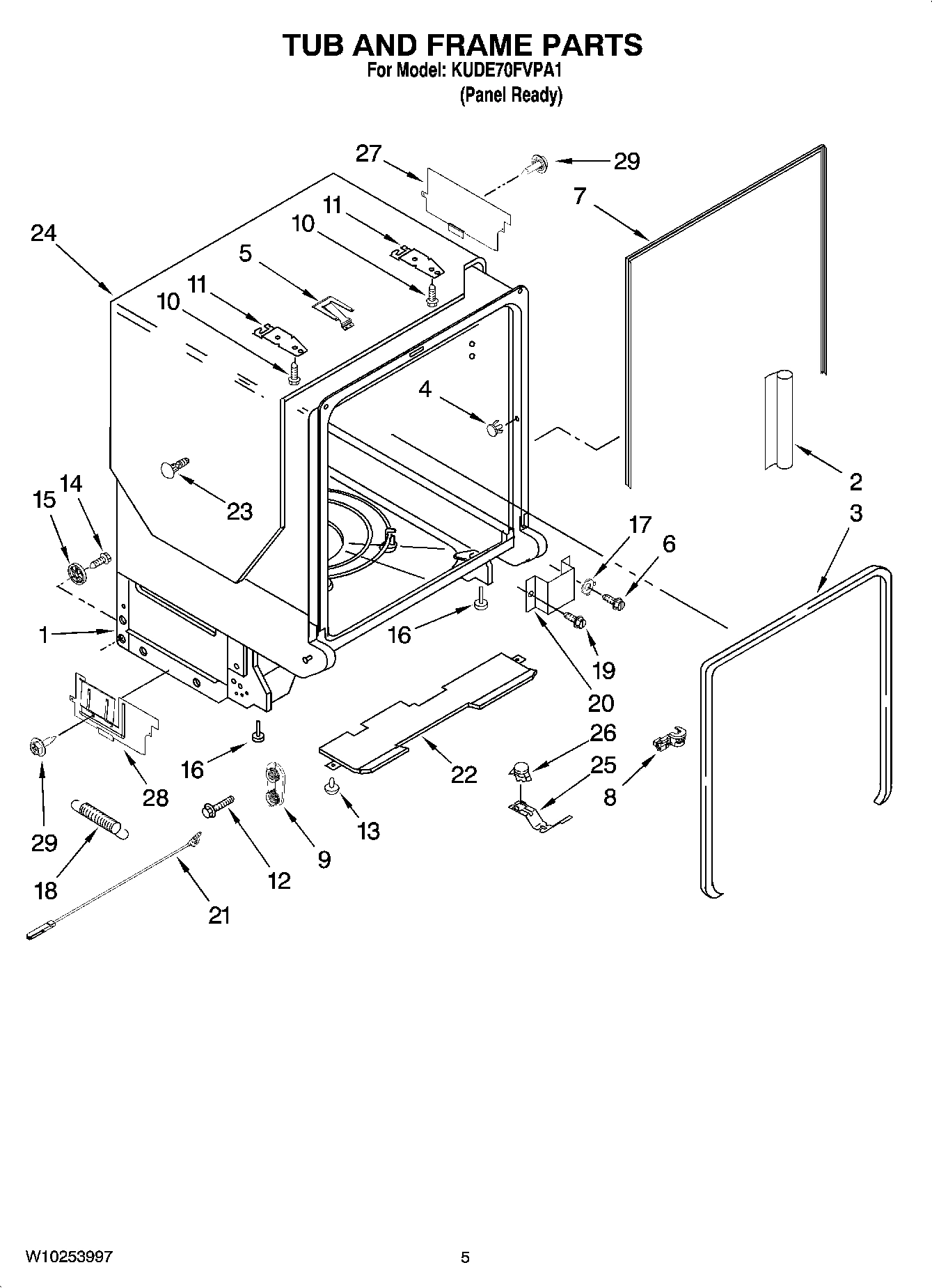 05 - TUB AND FRAME PARTS