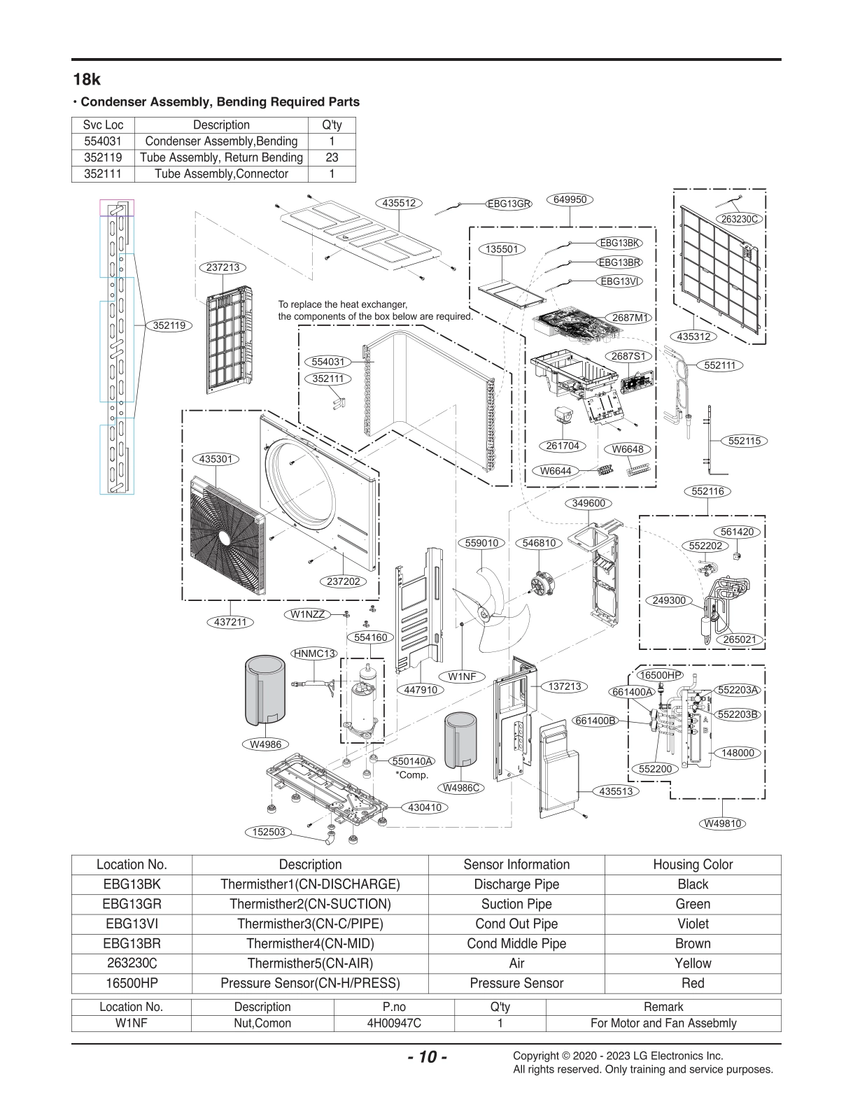 CONDENSER ASSEMBLY; BENDING