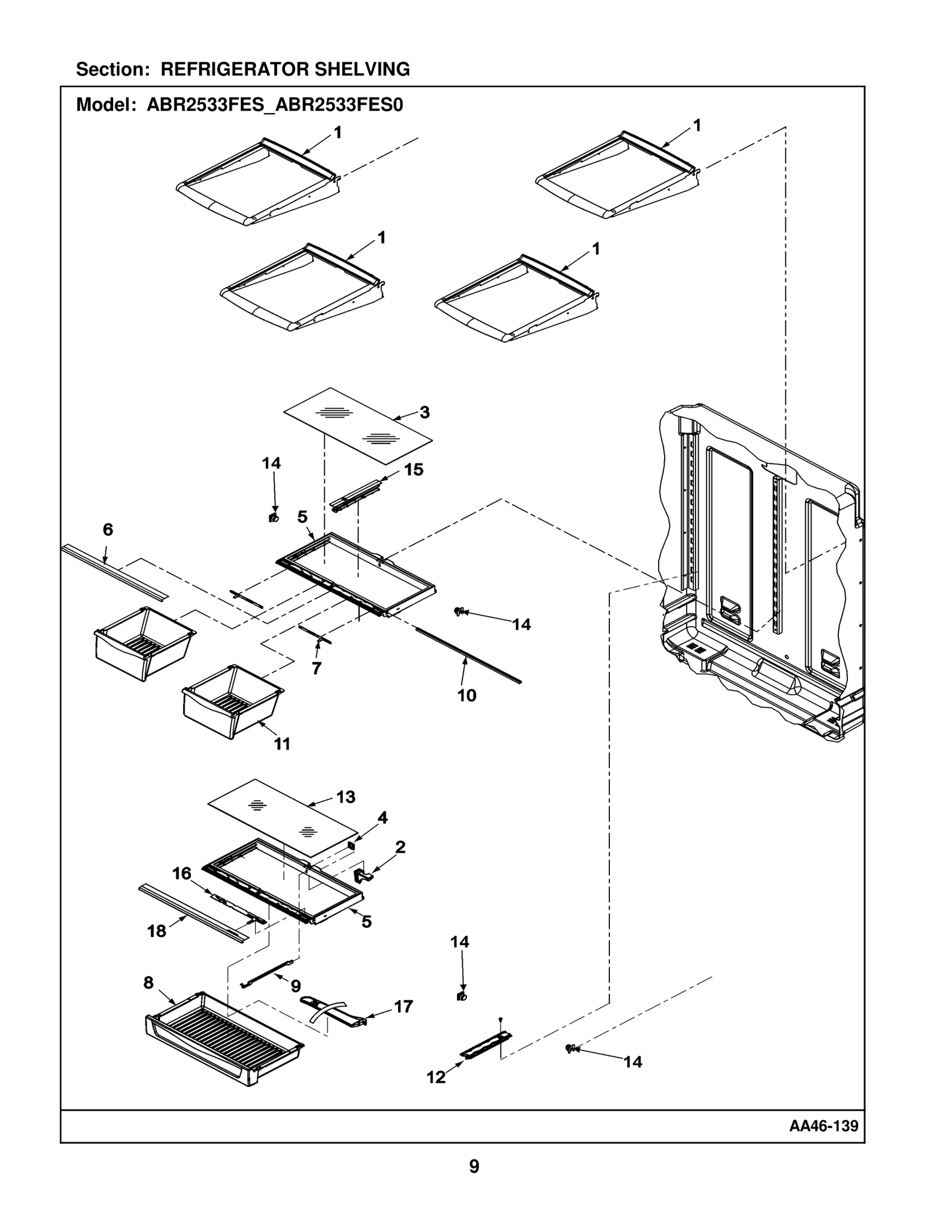 REFRIGERATOR SHELVING