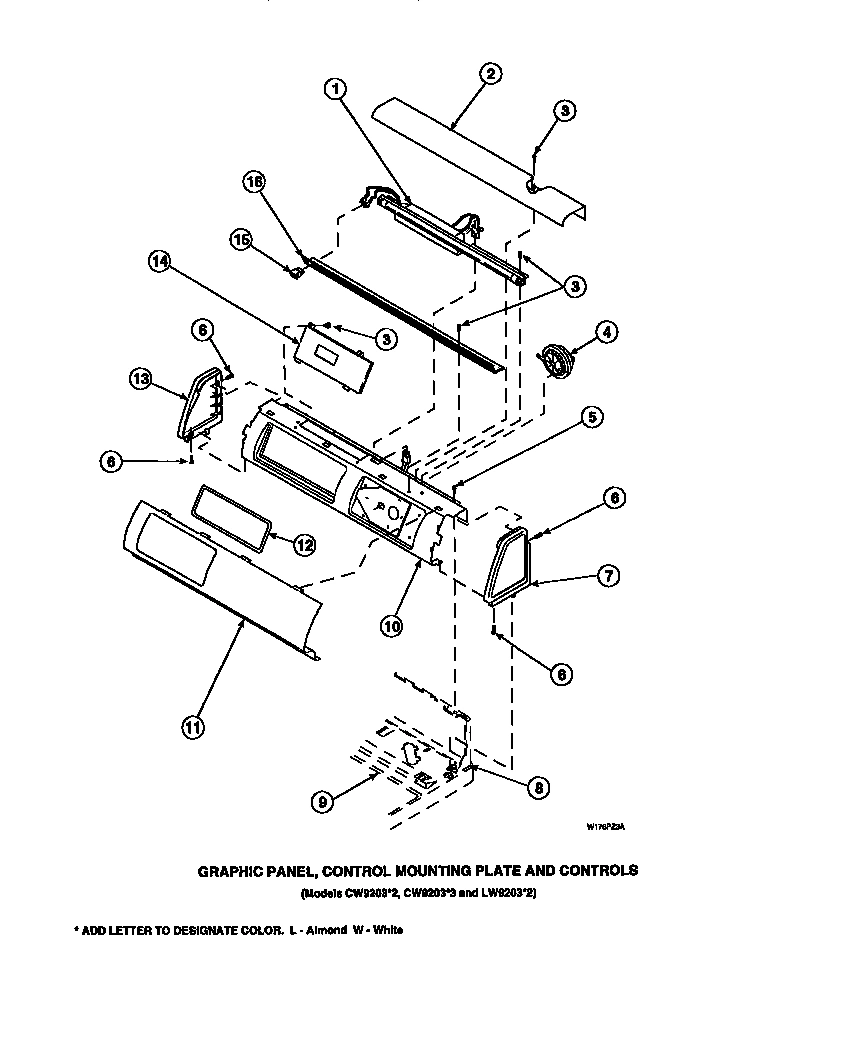 12 - GRAPHIC PANEL, CTRL MTG PLATE AND CTRLS