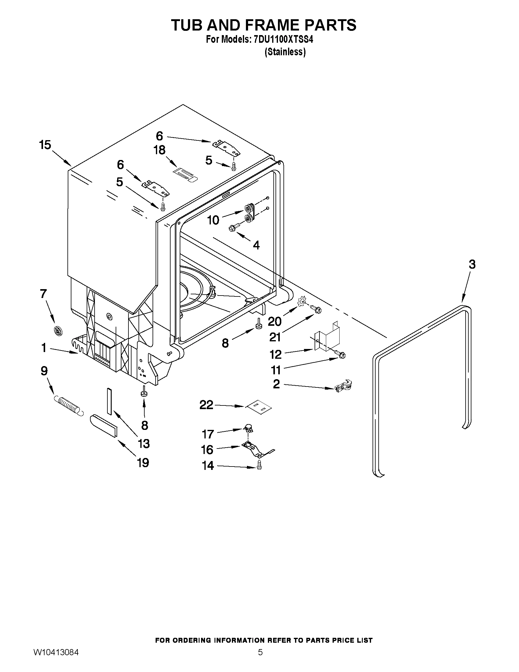 05 - TUB AND FRAME PARTS