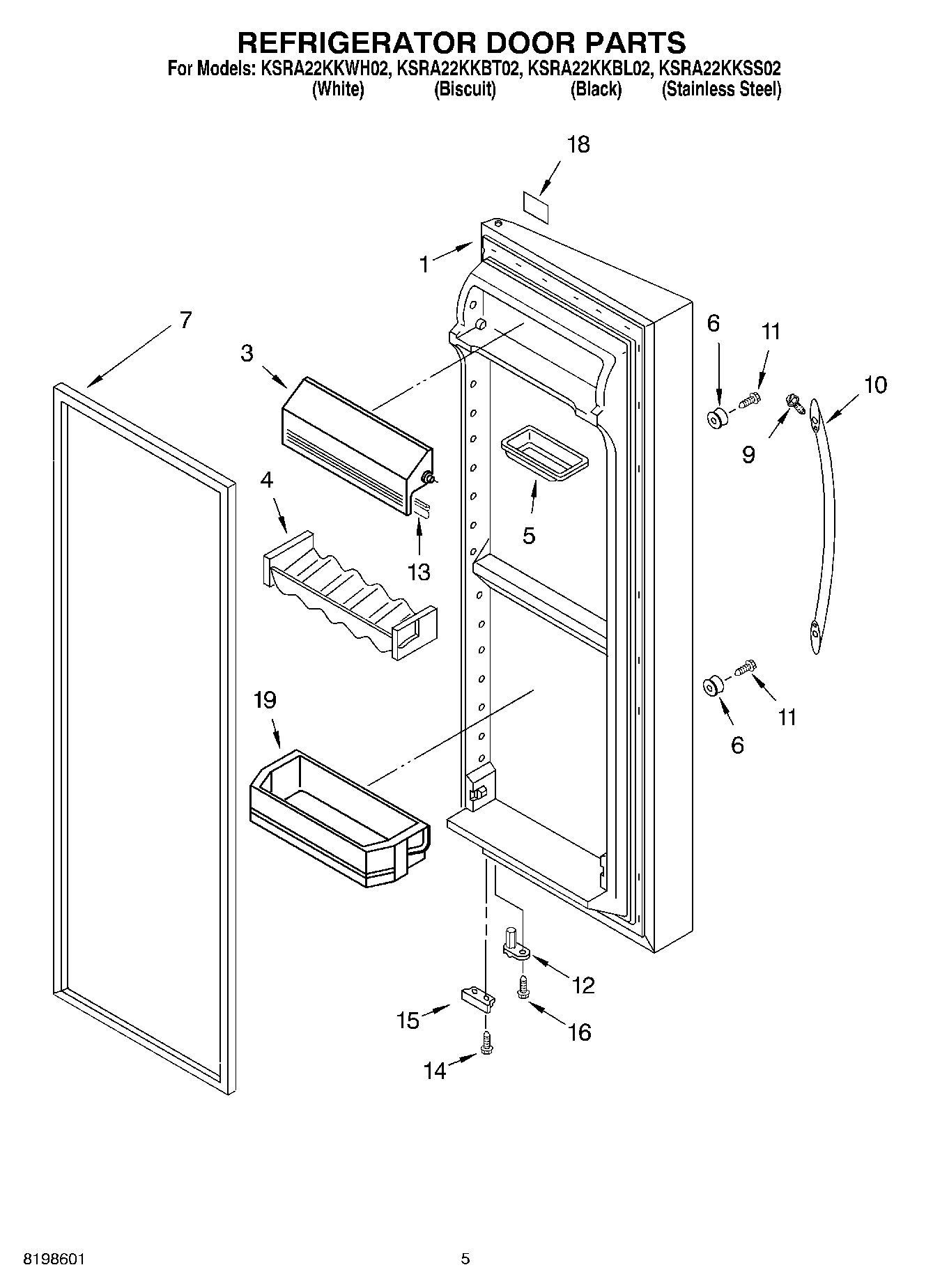 04 - REFRIGERATOR DOOR PARTS