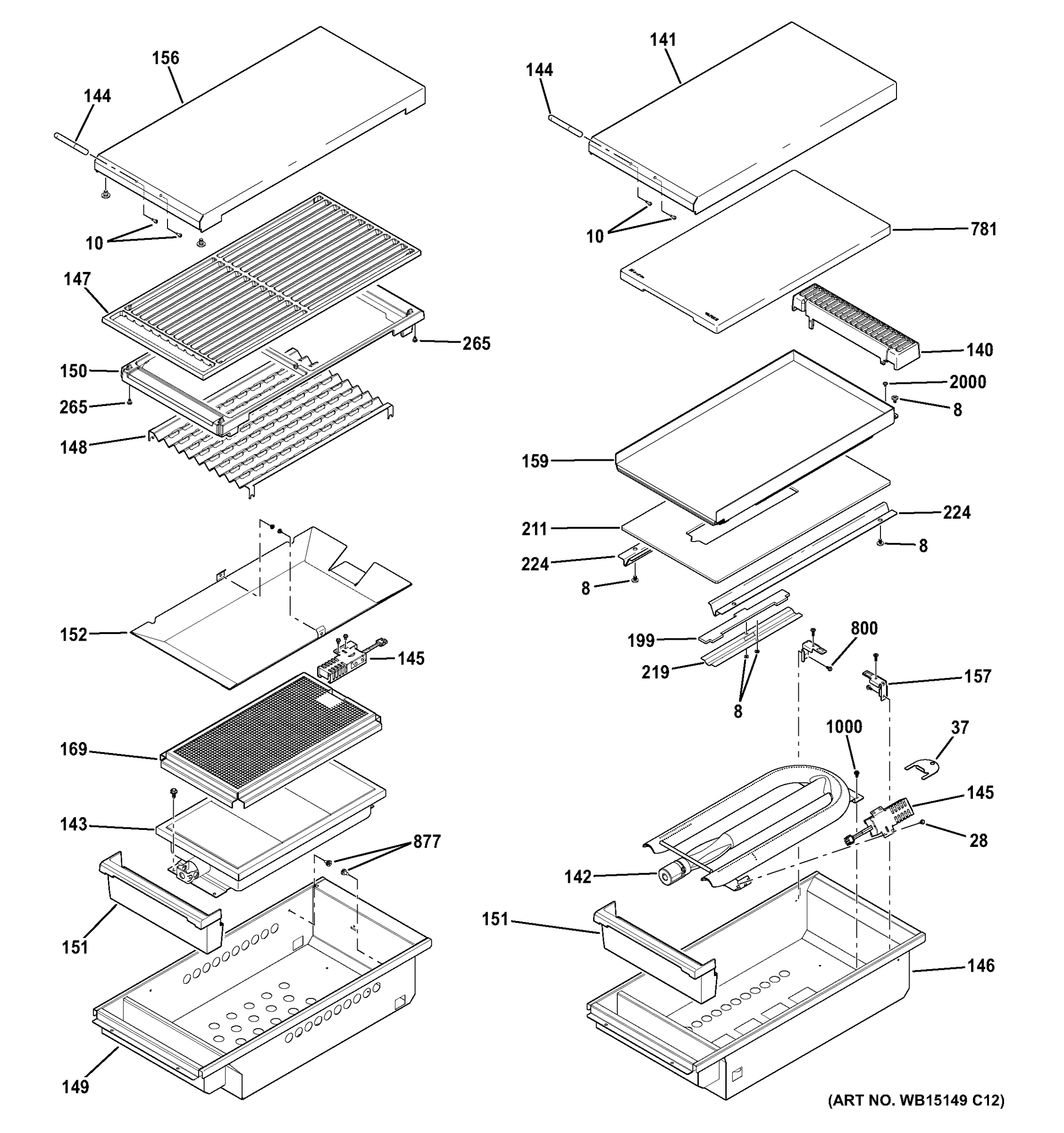 GRILL & GRIDDLE ASSEMBLY