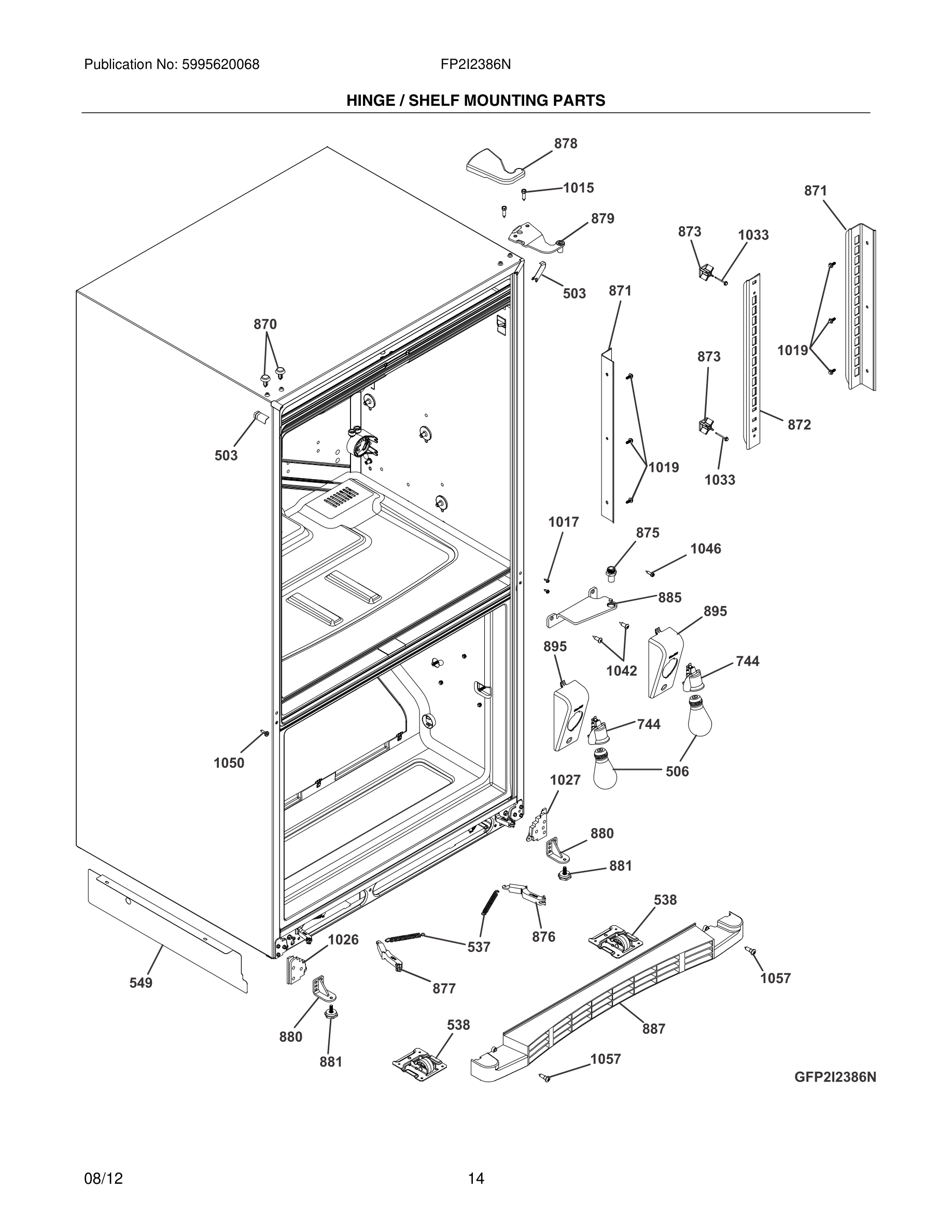 15 - HINGE / SHELF MOUNTING PARTS