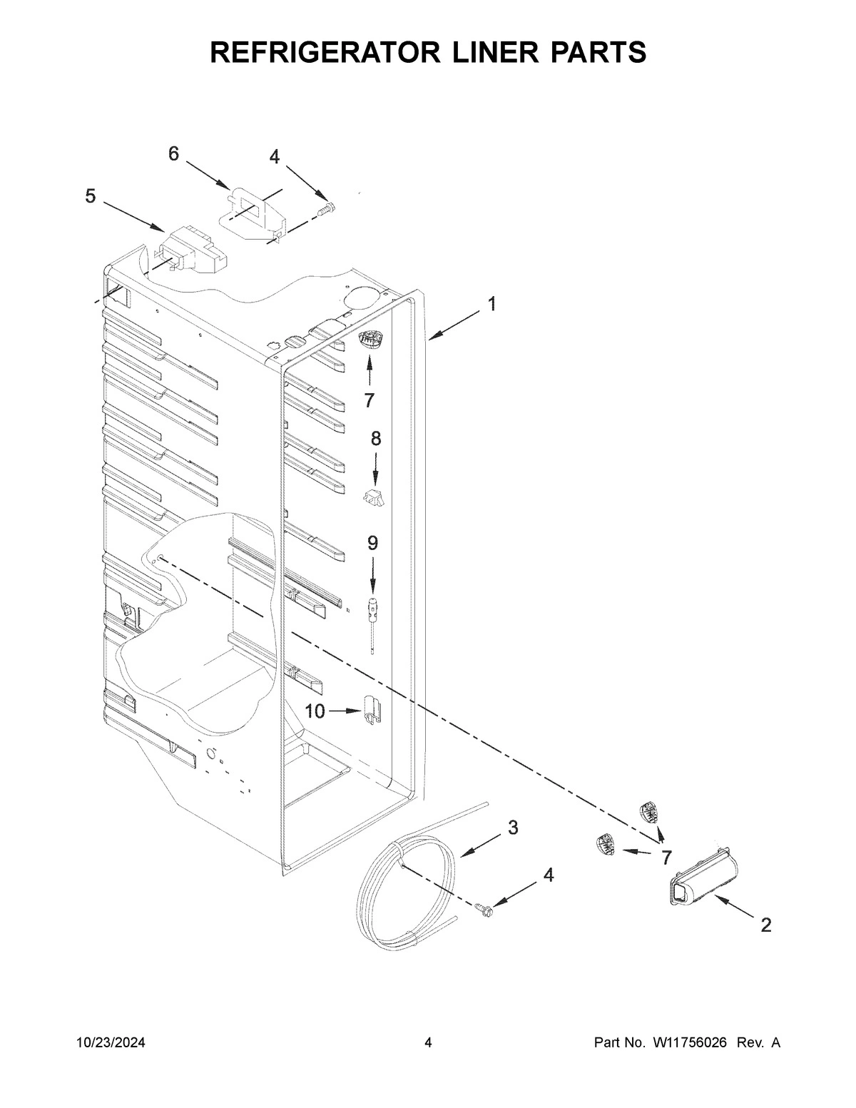 03 - REFRIGERATOR LINER PARTS