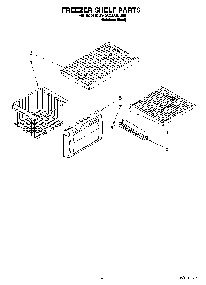 03 - FREEZER SHELF PARTS
