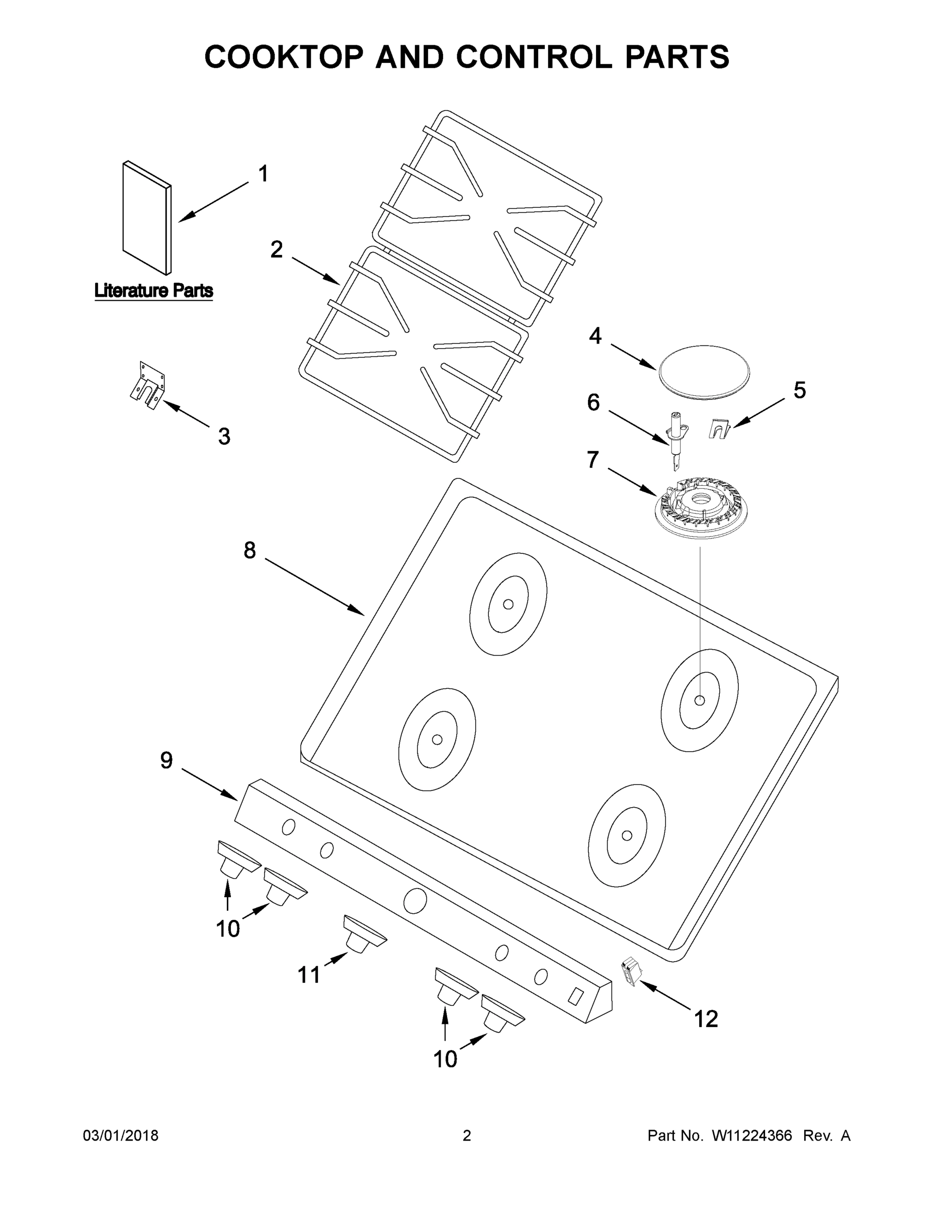 02 - COOKTOP AND CONTROL PARTS