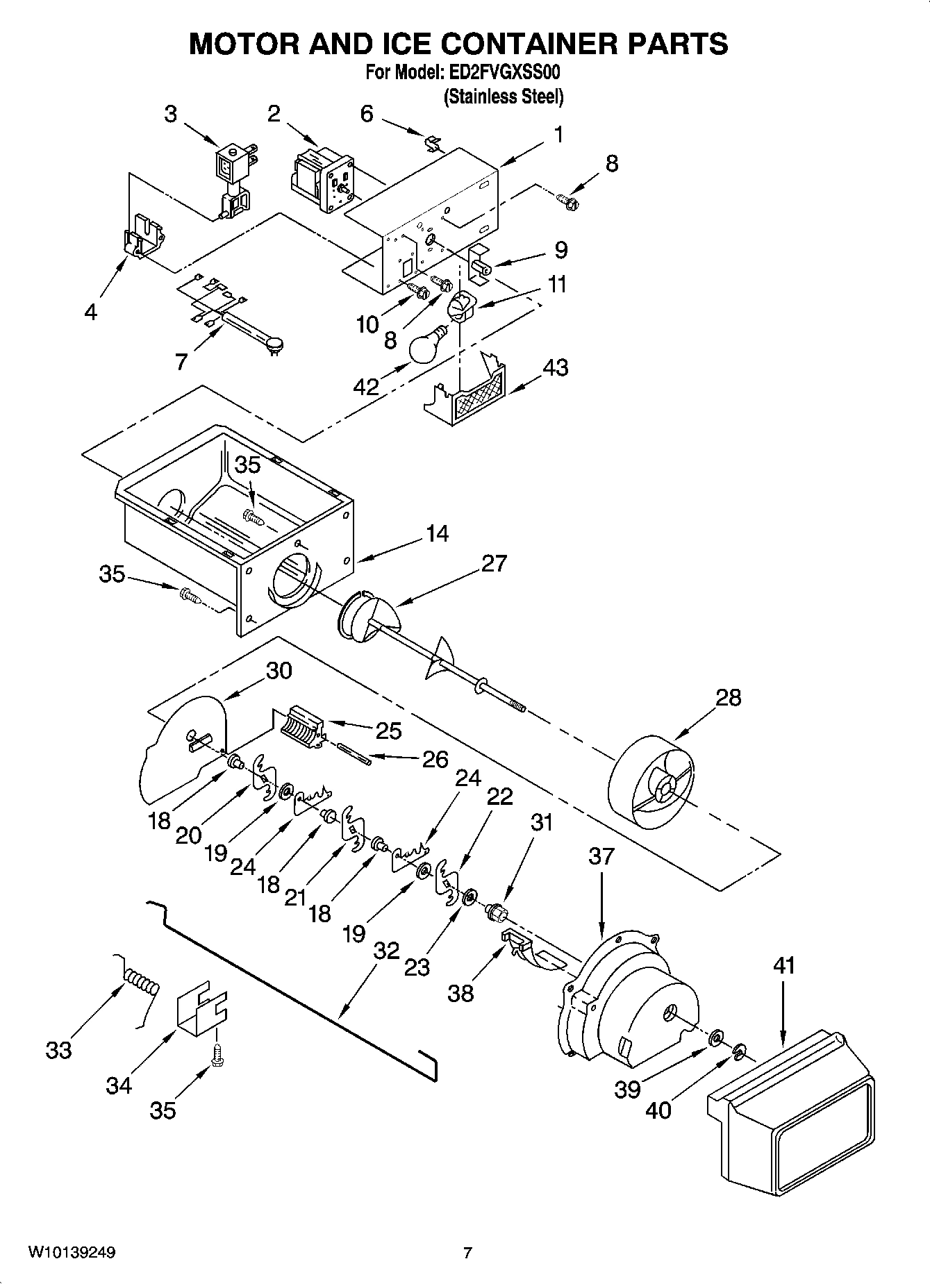 05 - MOTOR AND ICE CONTAINER PARTS