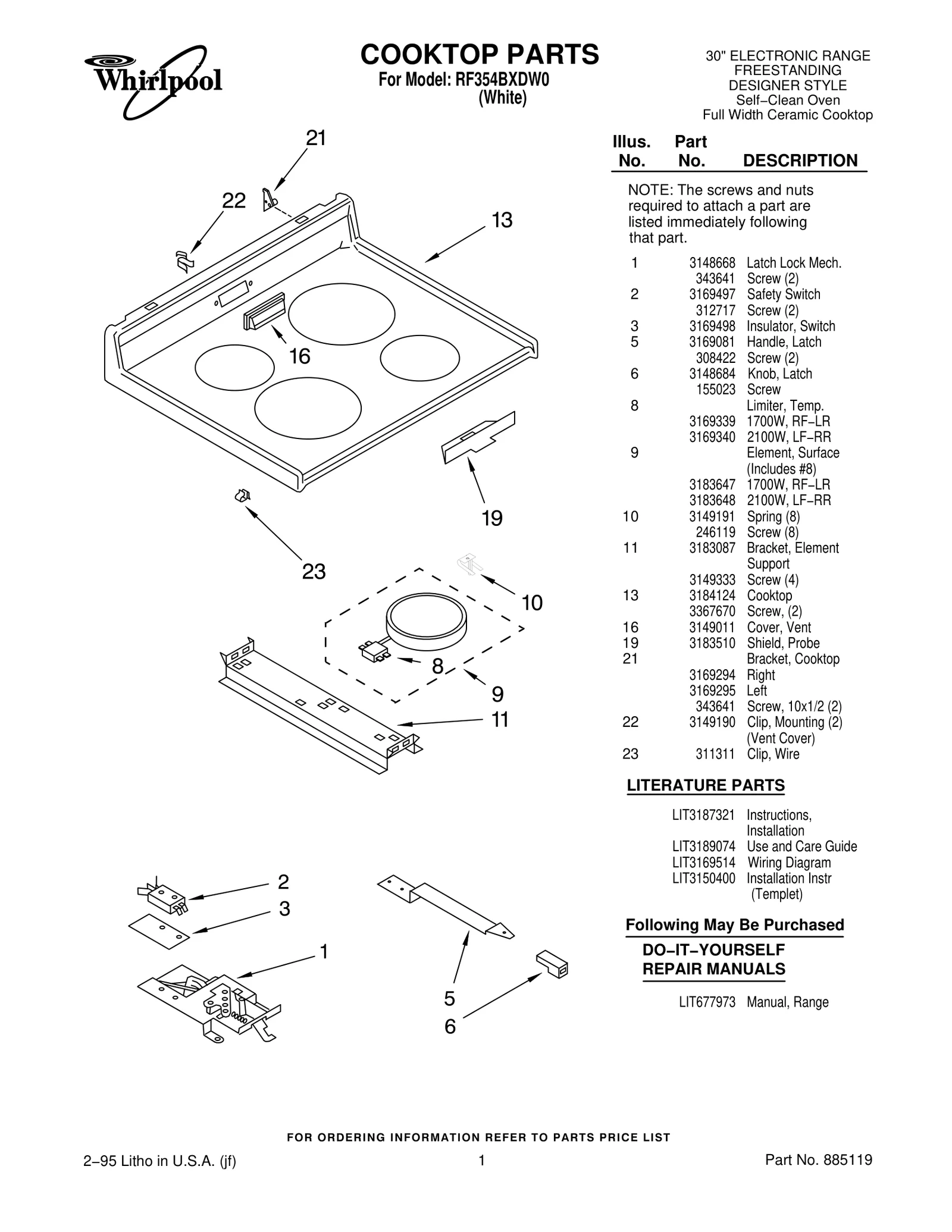 COOKTOP PARTS