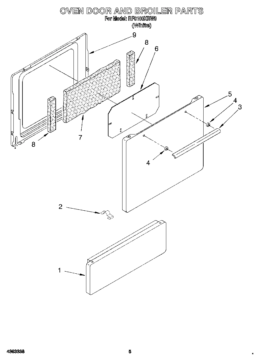 04 - OVEN DOOR AND BROILER