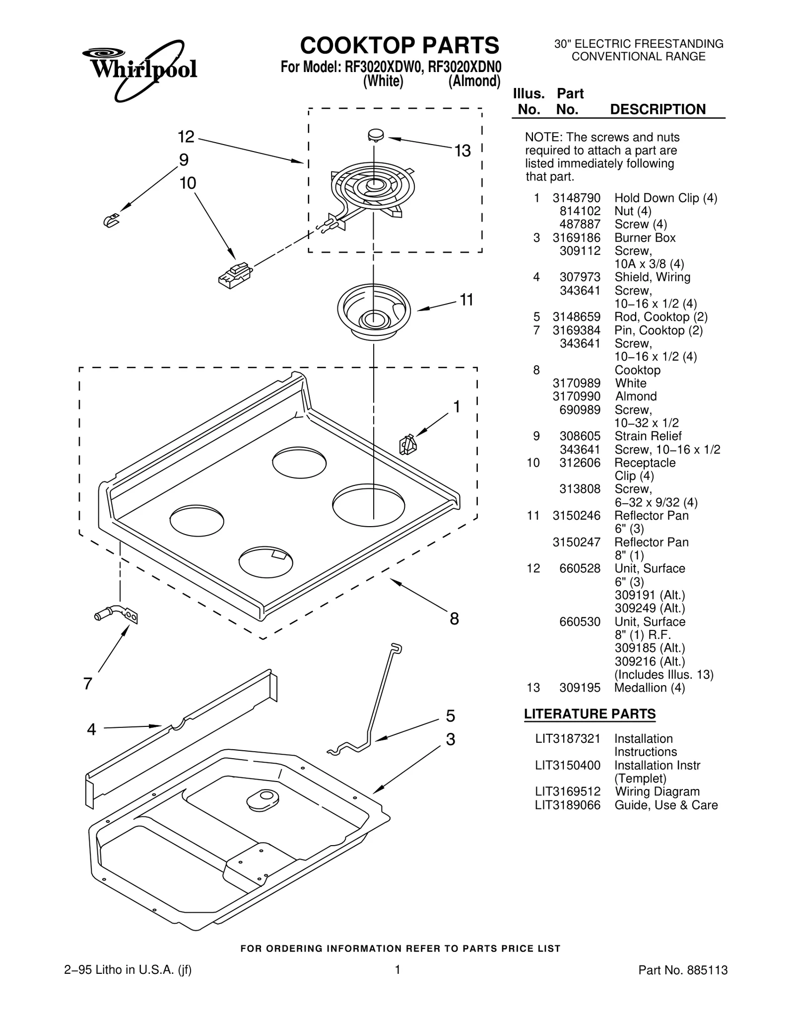 COOKTOP PARTS