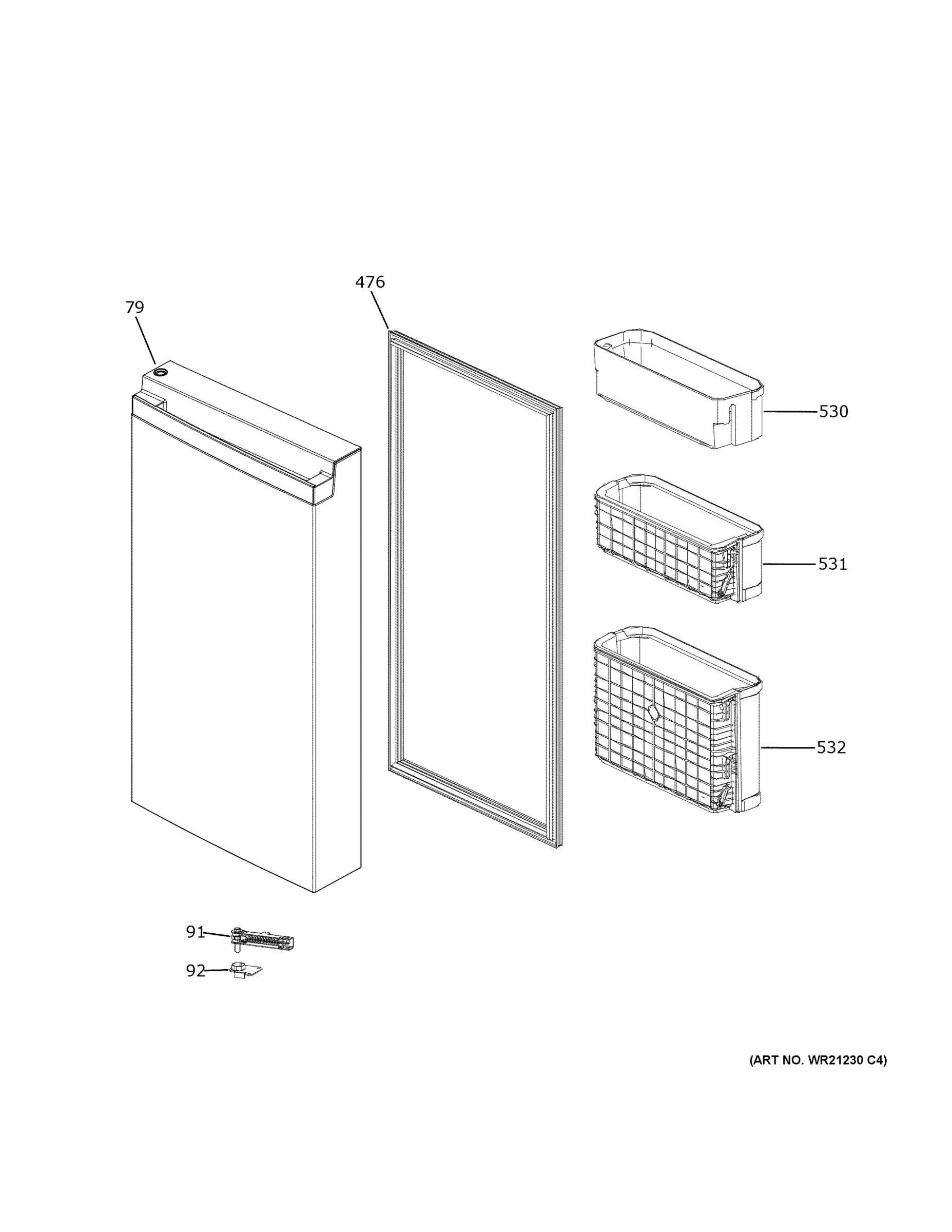 FREEZER DOOR