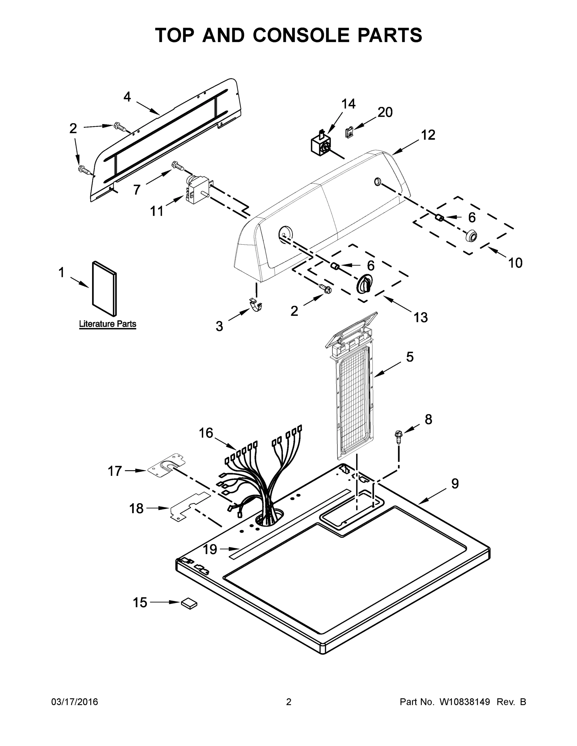02 - TOP AND CONSOLE PARTS