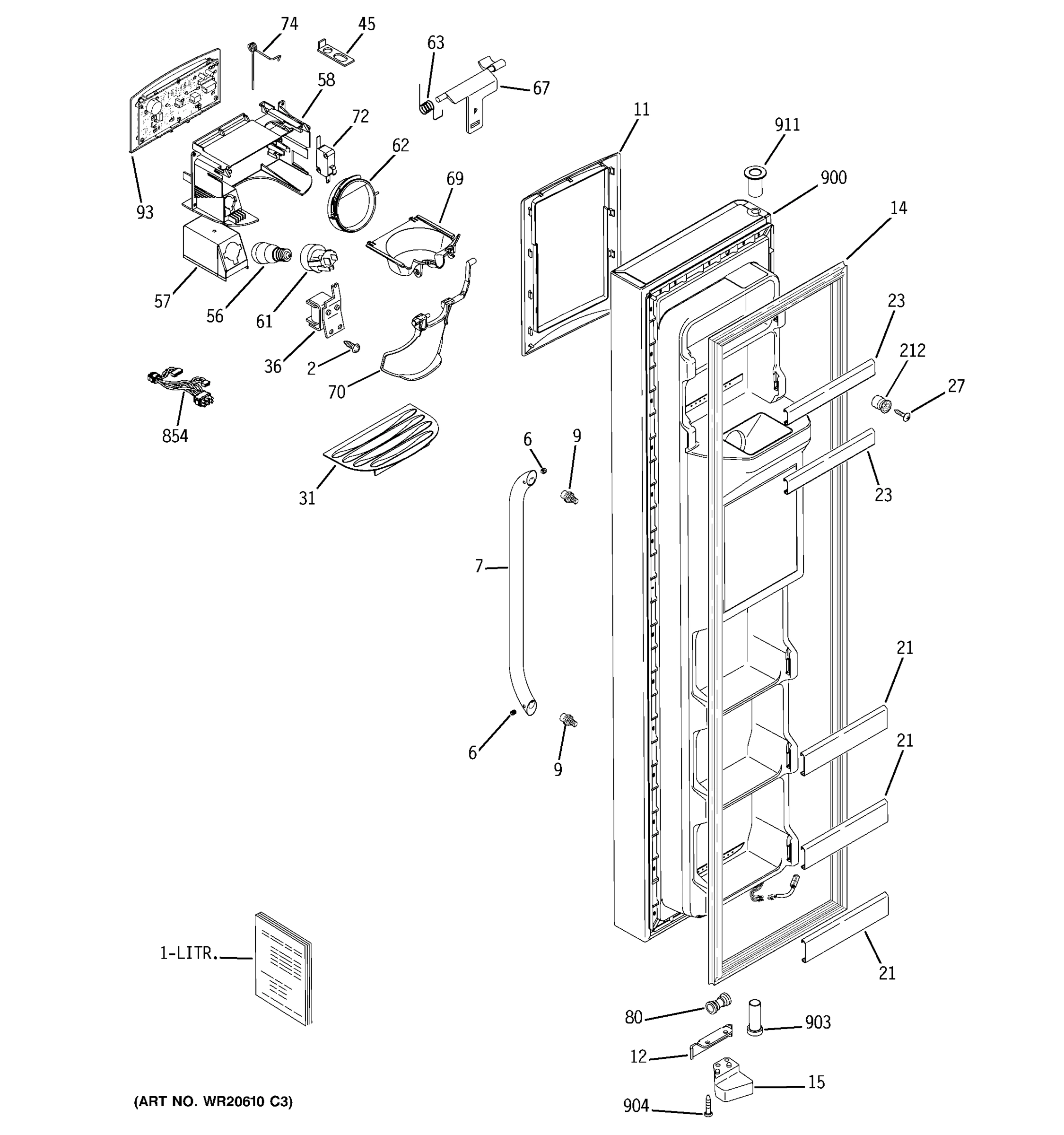 FREEZER DOOR