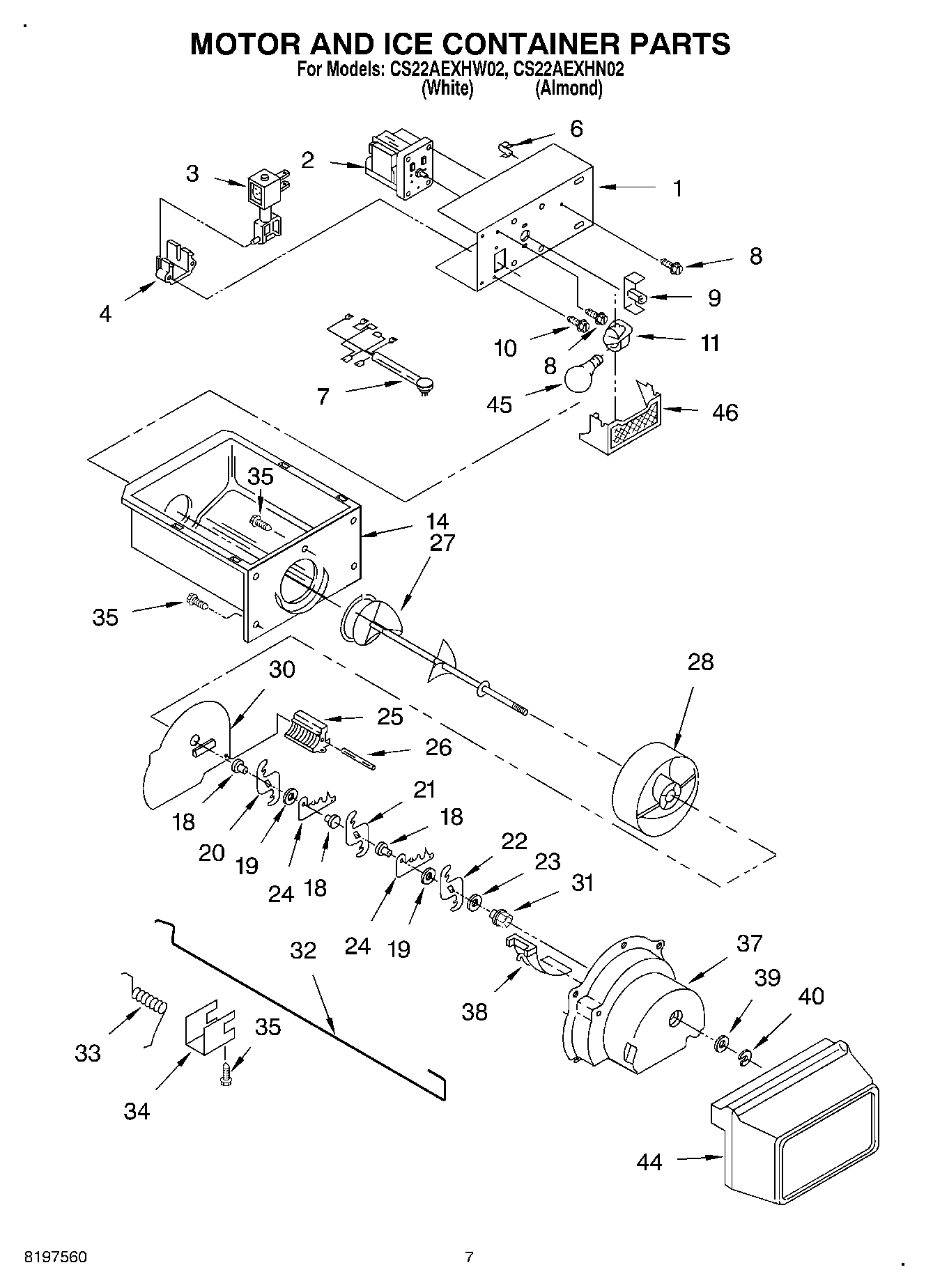 05 - MOTOR AND ICE CONTAINER