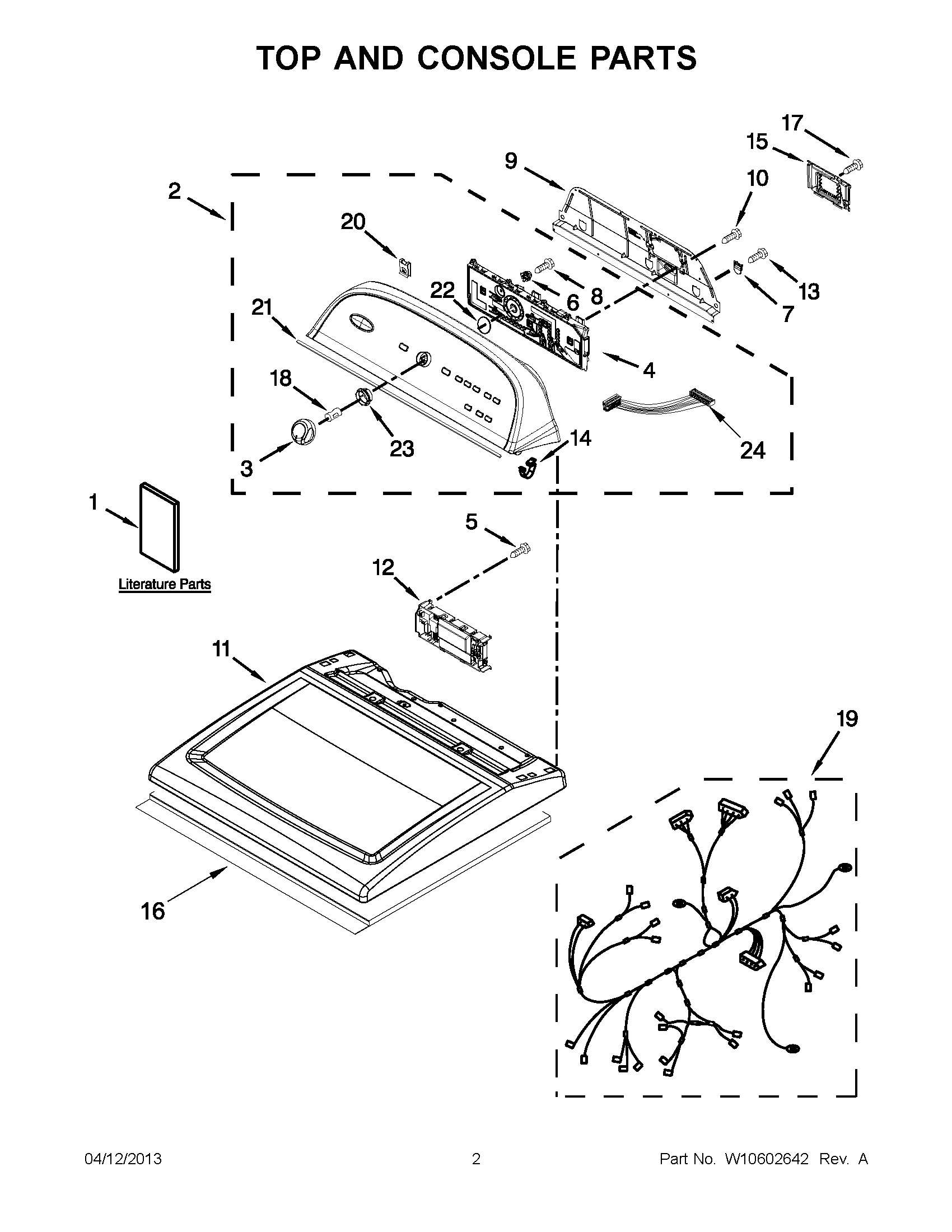 01 - TOP AND CONSOLE PARTS