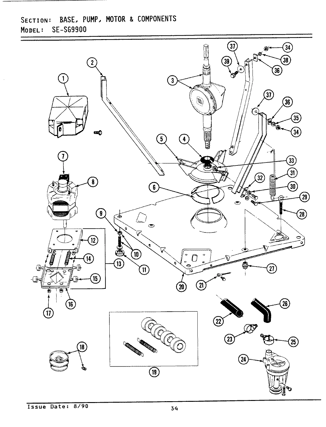 01 - BASE, PUMP, MOTOR & COMPONENTS