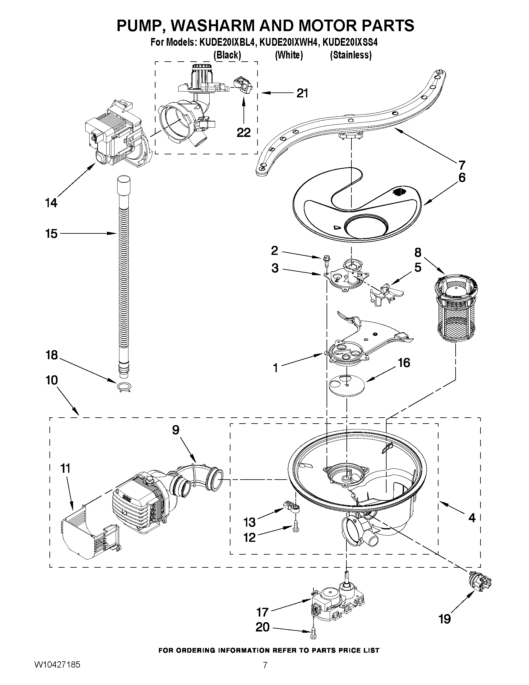 06 - PUMP, WASHARM AND MOTOR PARTS
