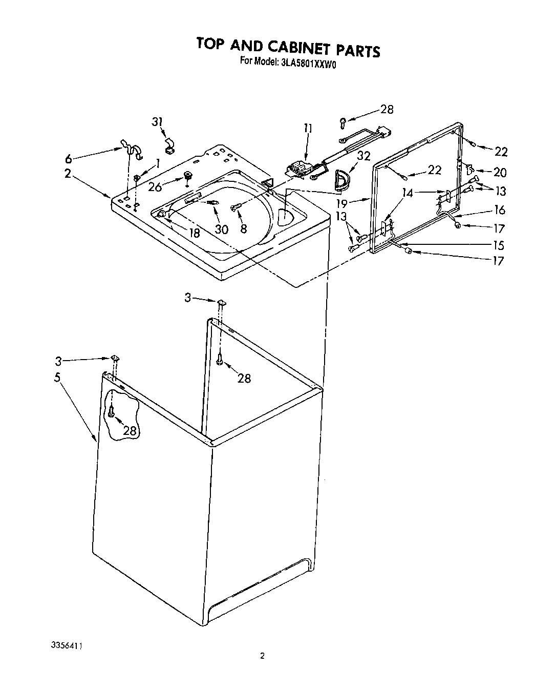 02 - TOP AND CABINET, LIT/OPTIONAL