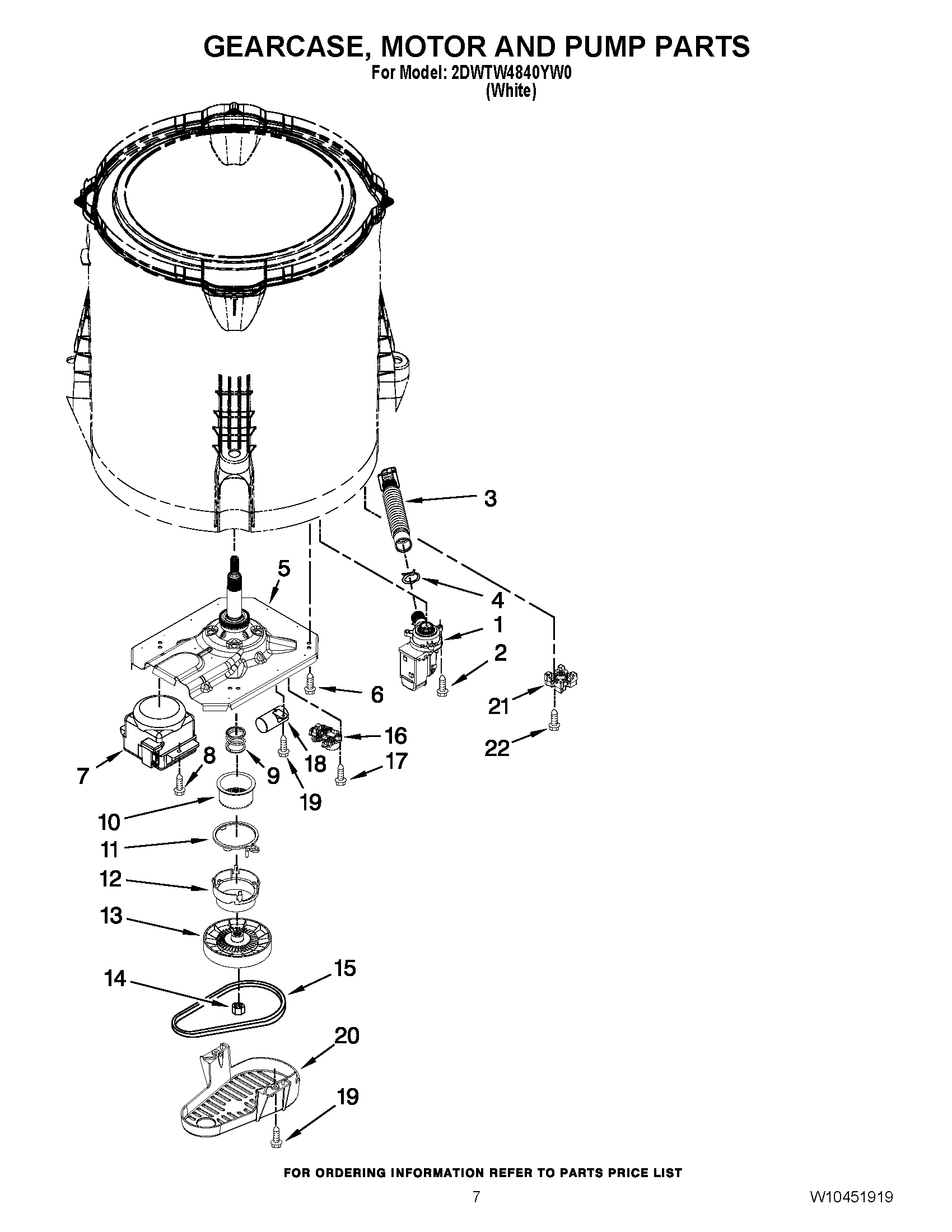04 - GEARCASE, MOTOR AND PUMP PARTS