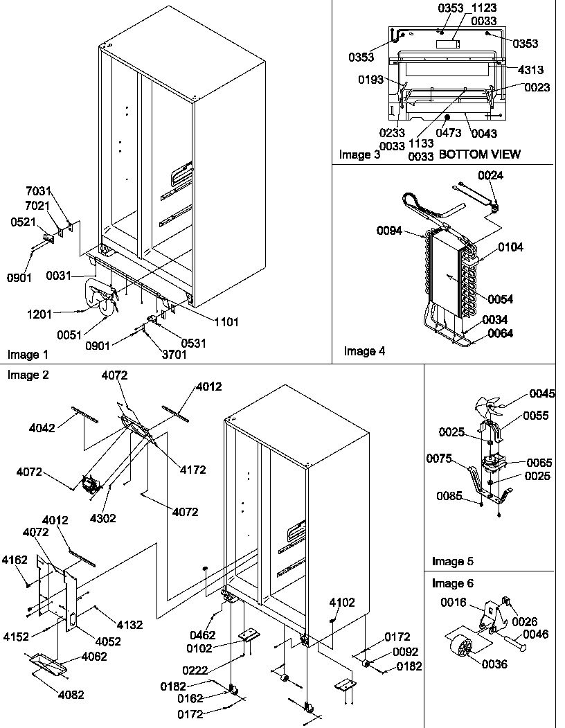 03 - DRAIN SYSTEMS, ROLLERS, & EVAP ASSY