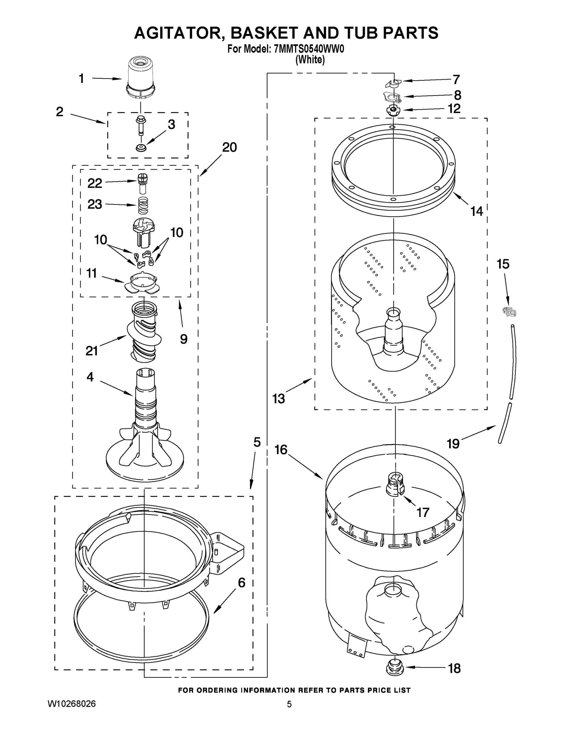 03 - AGITATOR, BASKET AND TUB PARTS