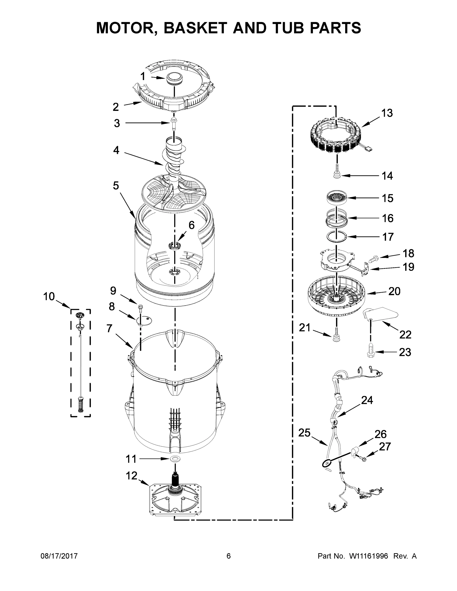 04 - MOTOR, BASKET AND TUB PARTS