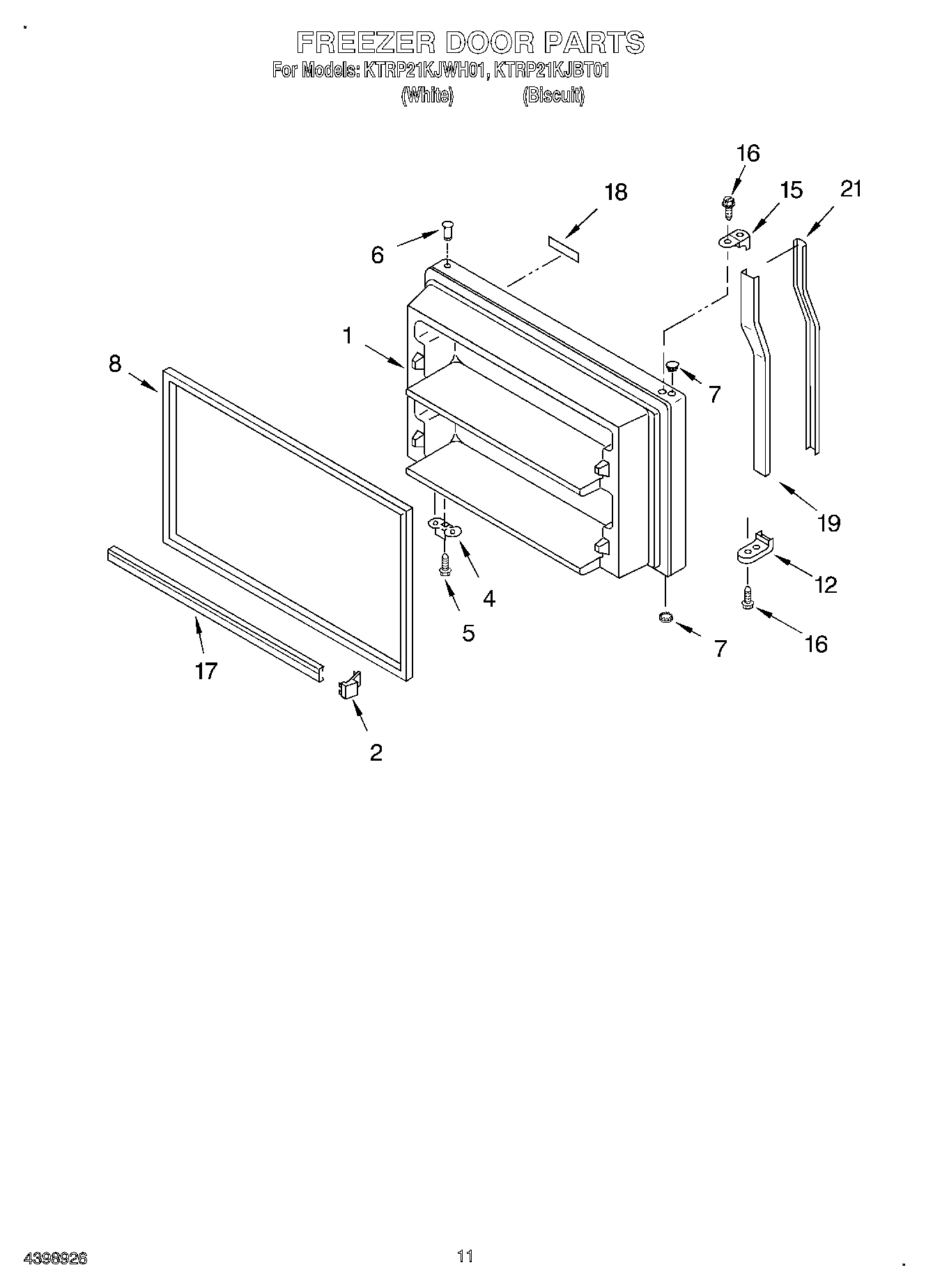 06 - FREEZER DOOR, OPTIONAL