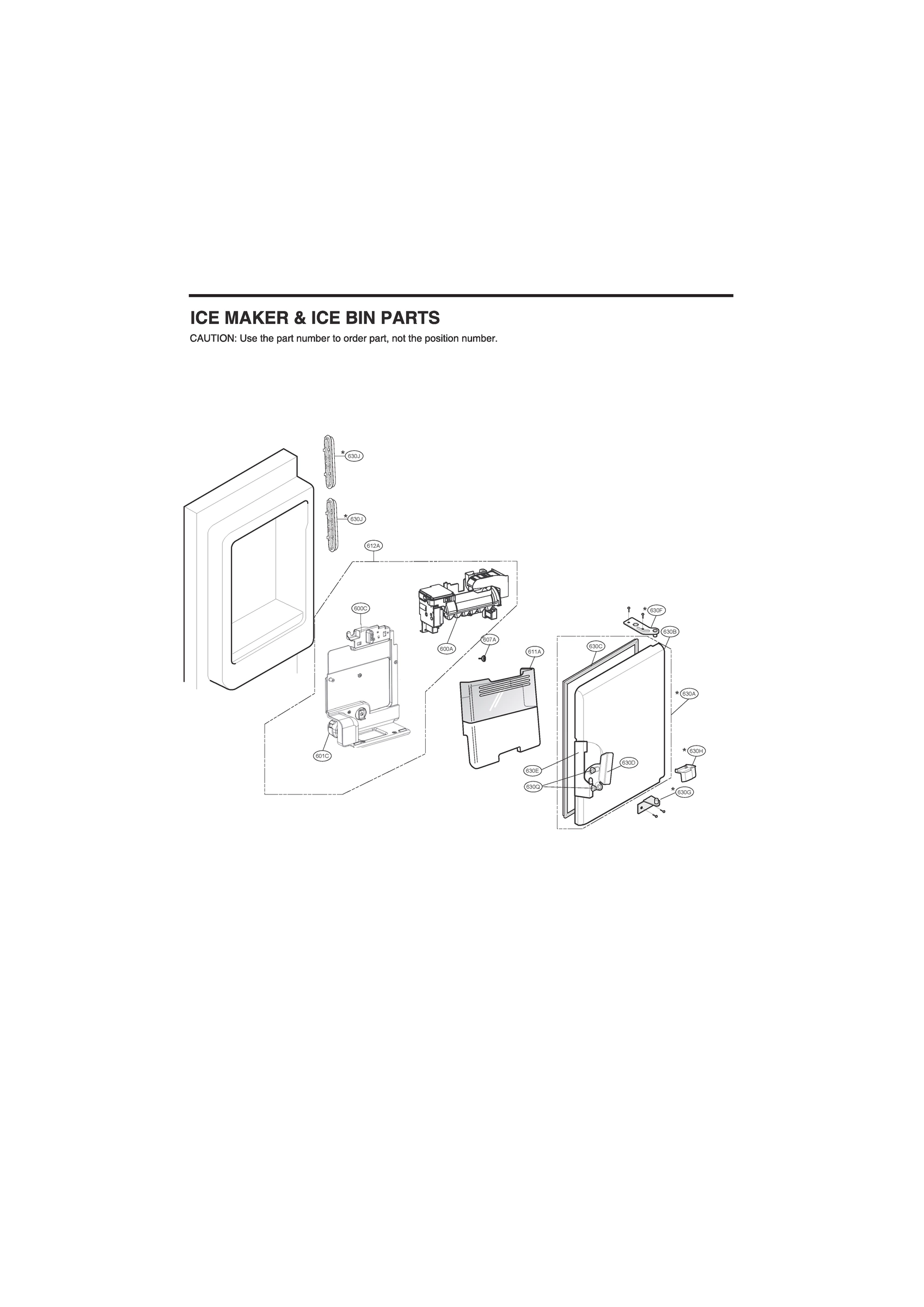 ICE MAKER & ICE BIN PARTS
