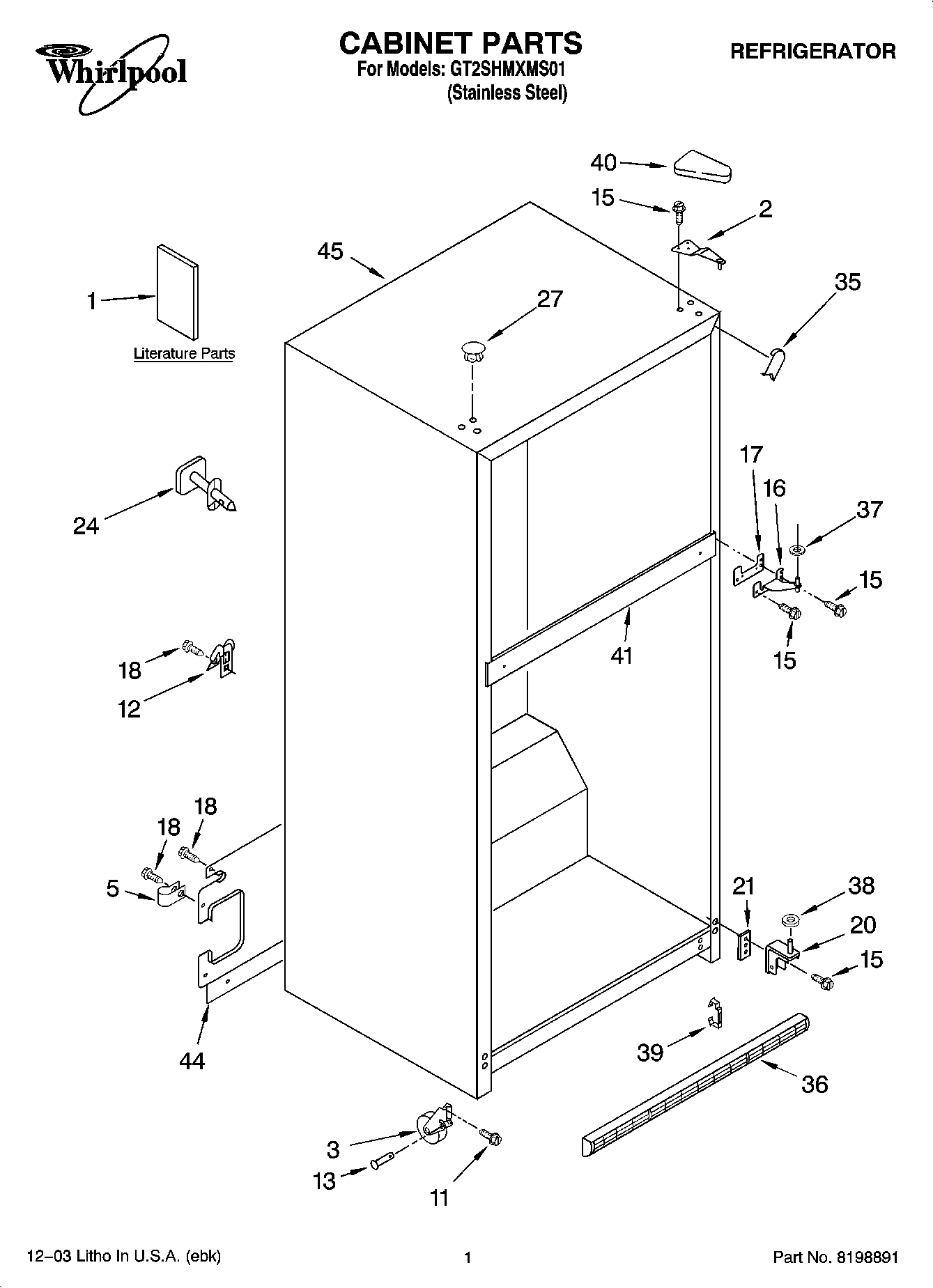 01 - CABINET PARTS