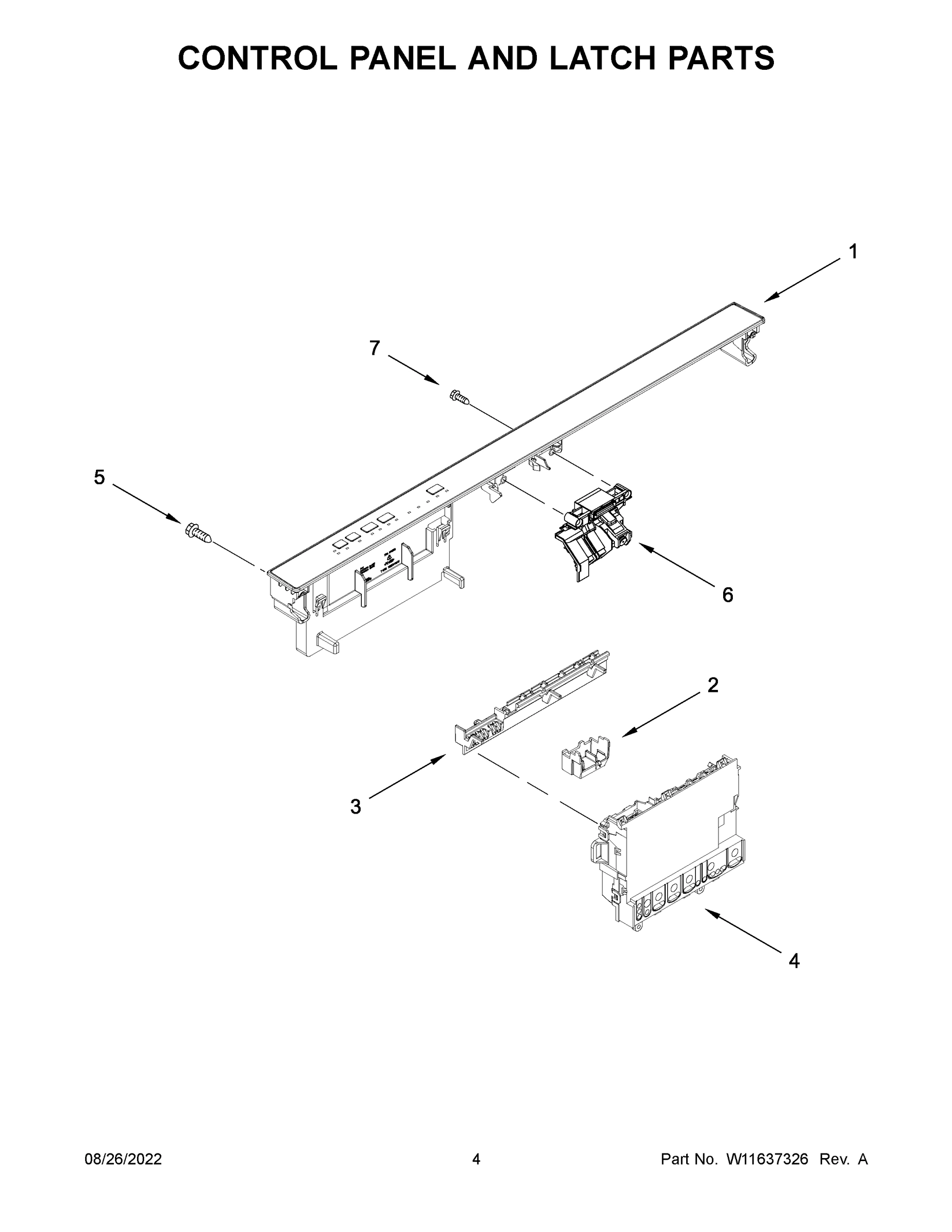 03 - CONTROL PANEL AND LATCH PARTS