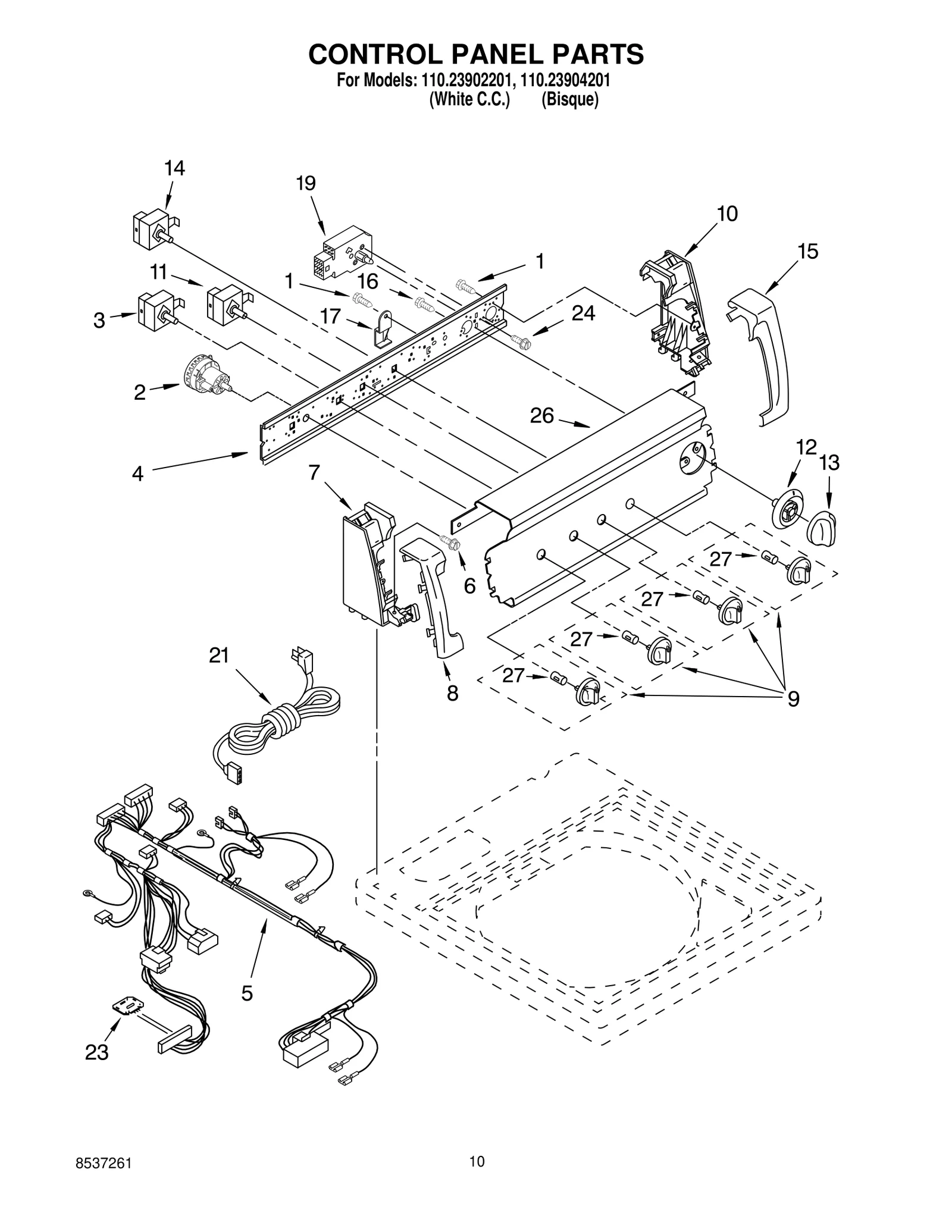 CONTROL PANEL PARTS