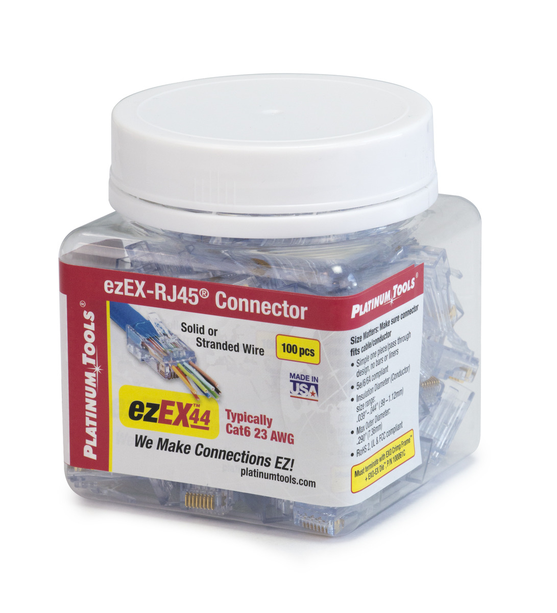 ezEX44 - CAT6 Connector | 100 Pack - NSI Industries